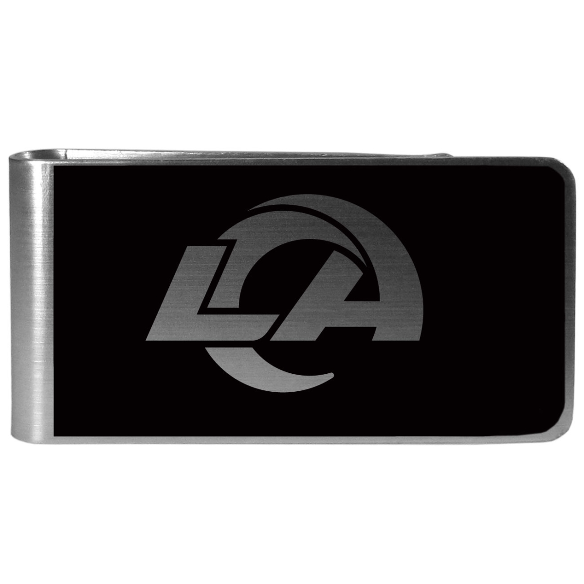 Siskiyou FBKM130 Male NFL Los Angeles Rams Black & Steel Money Clip - One Size