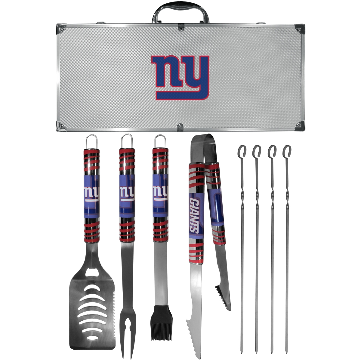 Siskiyou F8BQ090 Unisex NFL New York Giants 8 Piece Tailgater BBQ Set