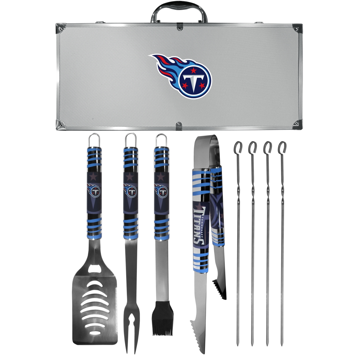 Siskiyou F8BQ185 Unisex NFL Tennessee Titans 8 Piece Tailgater BBQ Set
