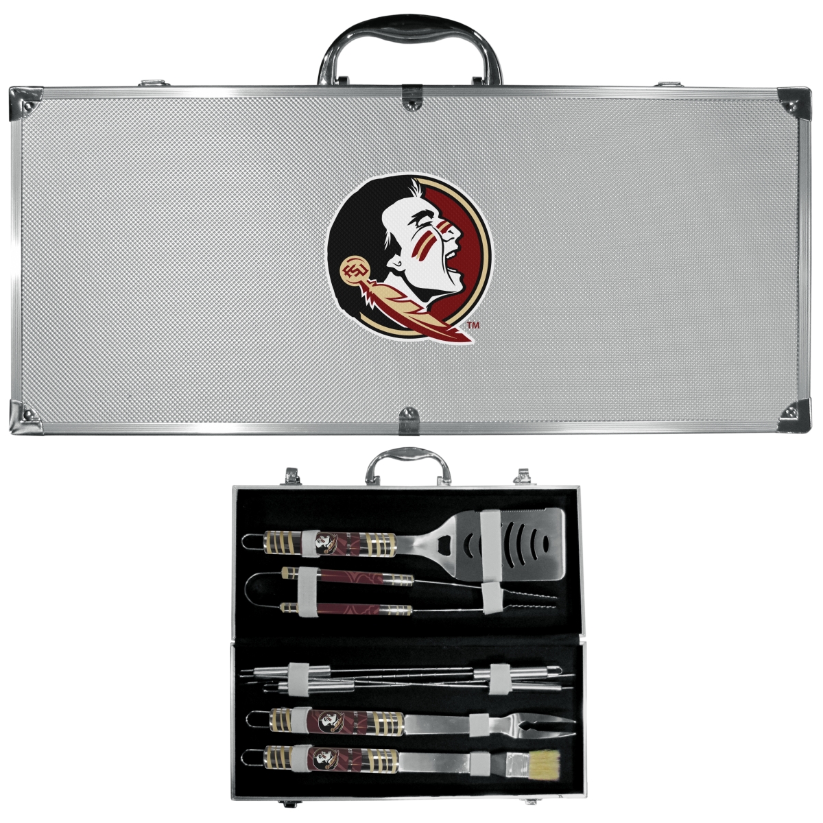Siskiyou C8BQ7 Unisex NCAA Florida State Seminoles 8 Piece Tailgater BBQ Set