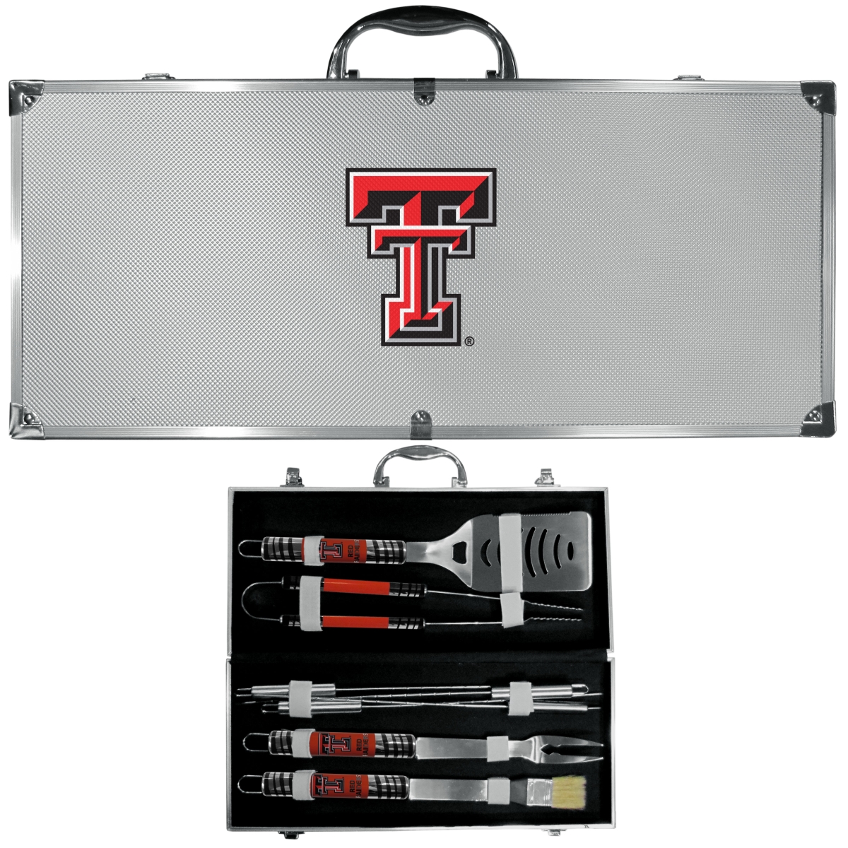 Siskiyou C8BQ30 Unisex NCAA Texas Tech Raiders 8 Piece Tailgater BBQ Set