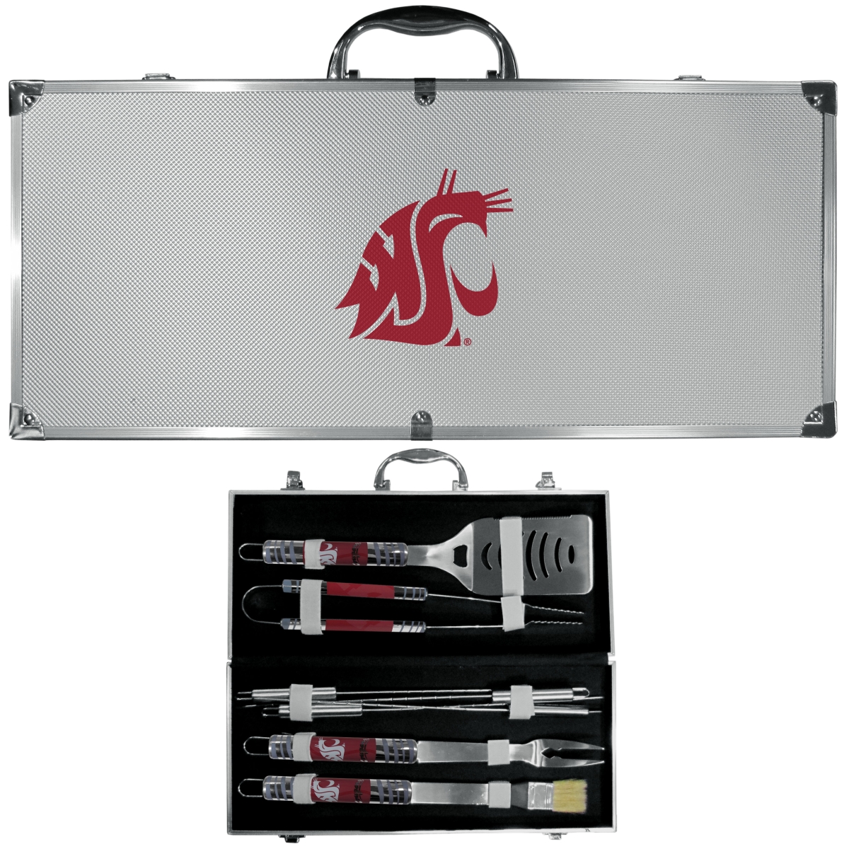 Siskiyou C8BQ71 Unisex NCAA Washington State Cougars 8 Piece Tailgater BBQ Set