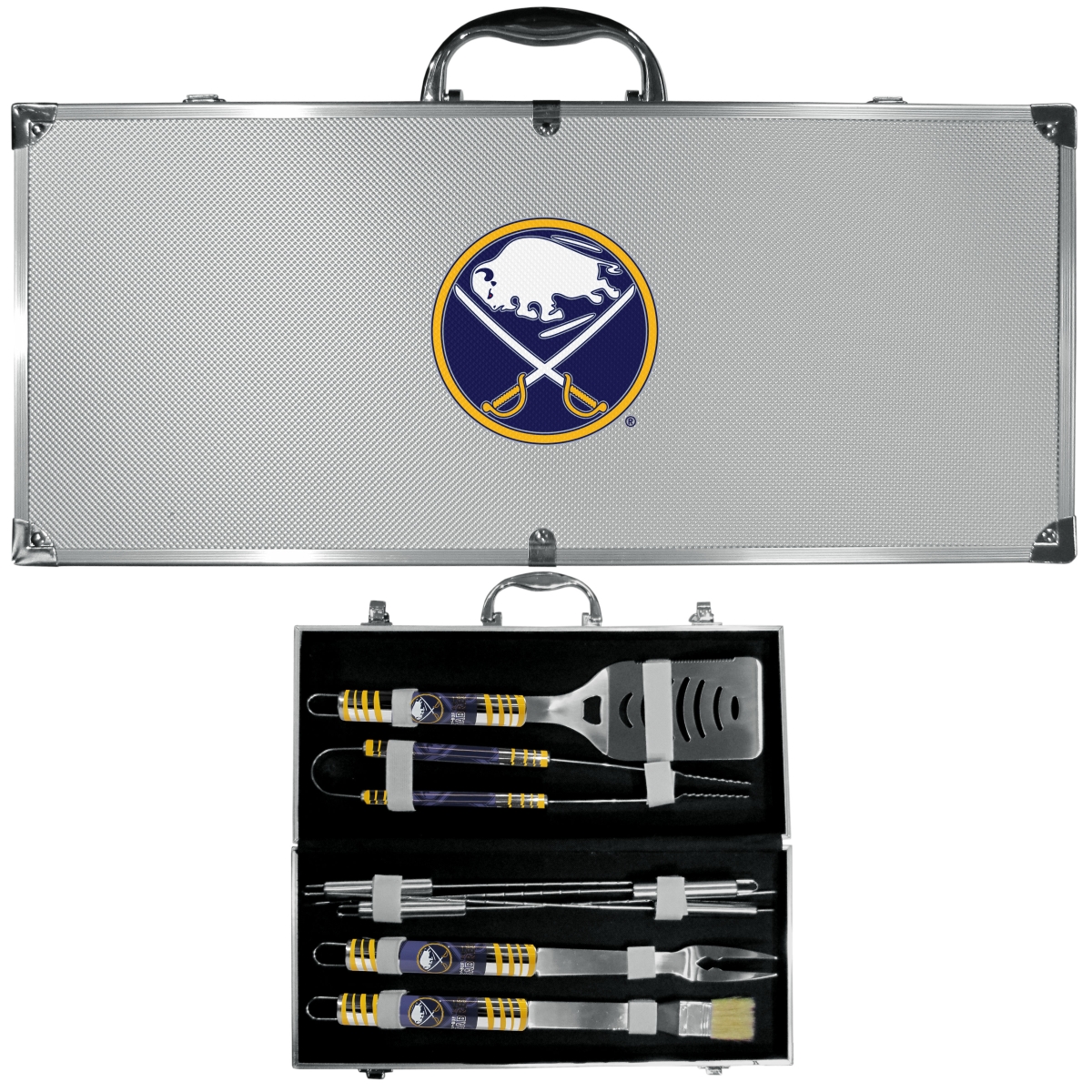 Picture of Siskiyou H8BQ25 Unisex NHL Buffalo Sabres 8 Piece Tailgater BBQ Set