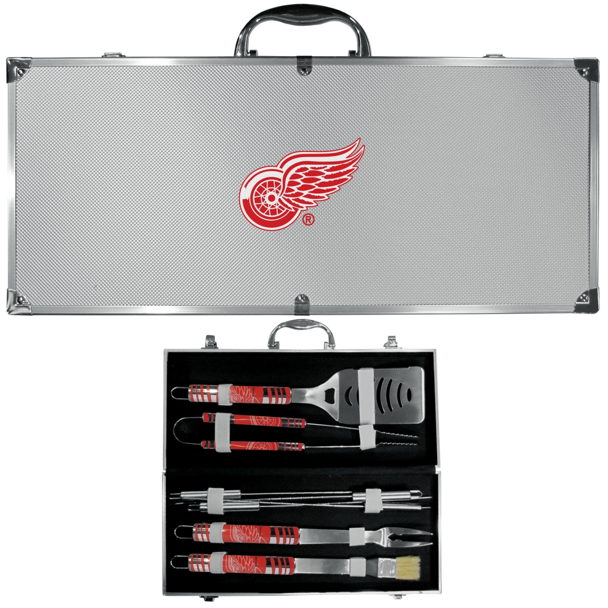 Picture of Siskiyou H8BQ110 Unisex NHL Detroit Red Wings 8 Piece Tailgater BBQ Set