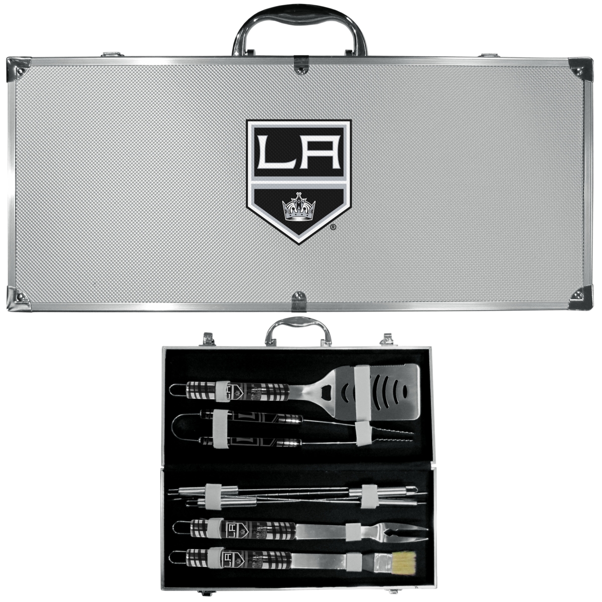 Picture of Siskiyou H8BQ75 Unisex NHL Los Angeles Kings 8 Piece Tailgater BBQ Set
