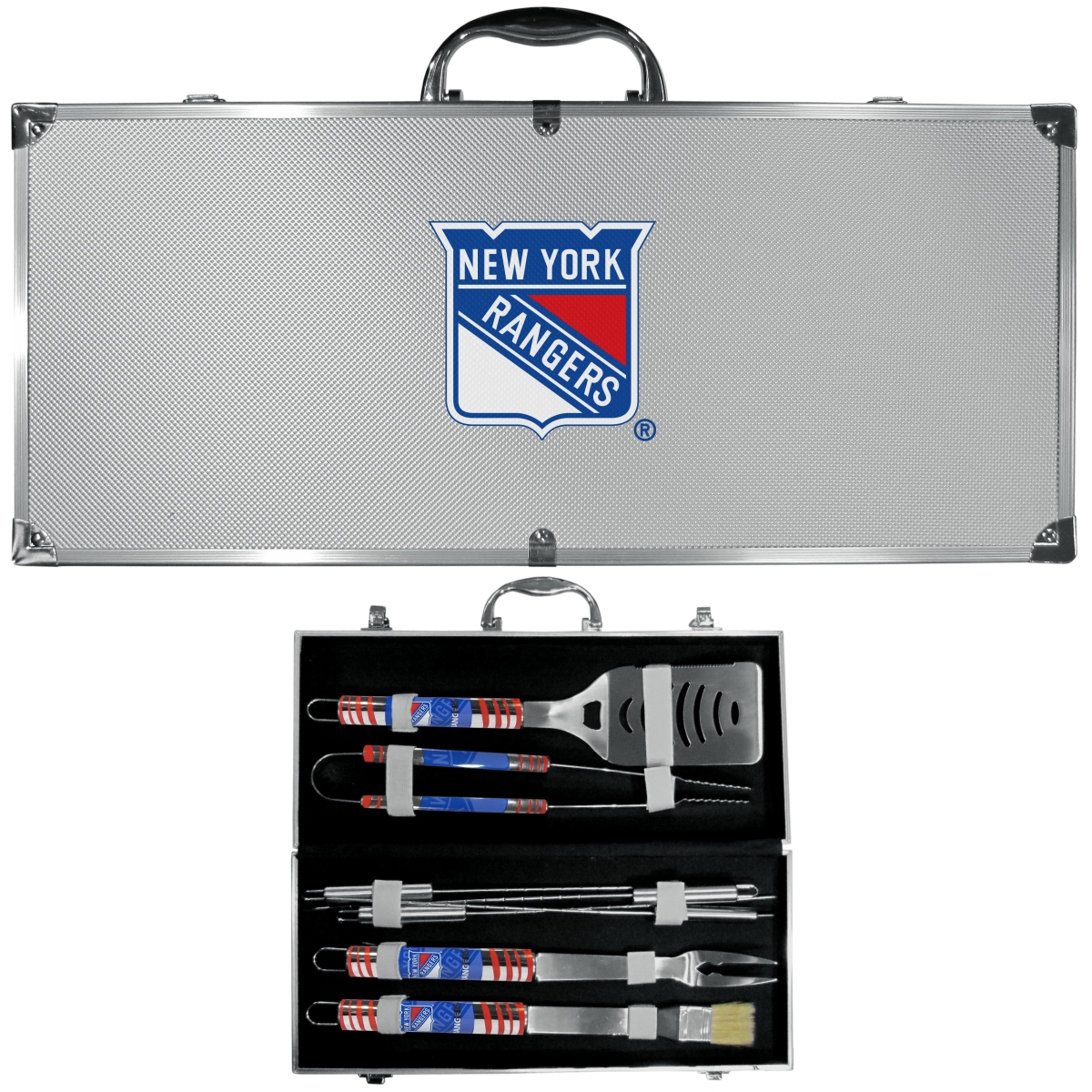 Picture of Siskiyou H8BQ105 Unisex NHL New York Rangers 8 Piece Tailgater BBQ Set