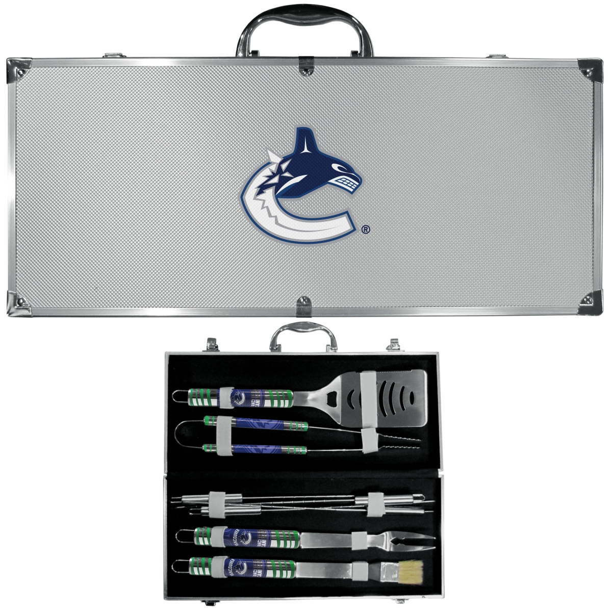 Picture of Siskiyou H8BQ35 Unisex NHL Vancouver Canucks 8 Piece Tailgater BBQ Set