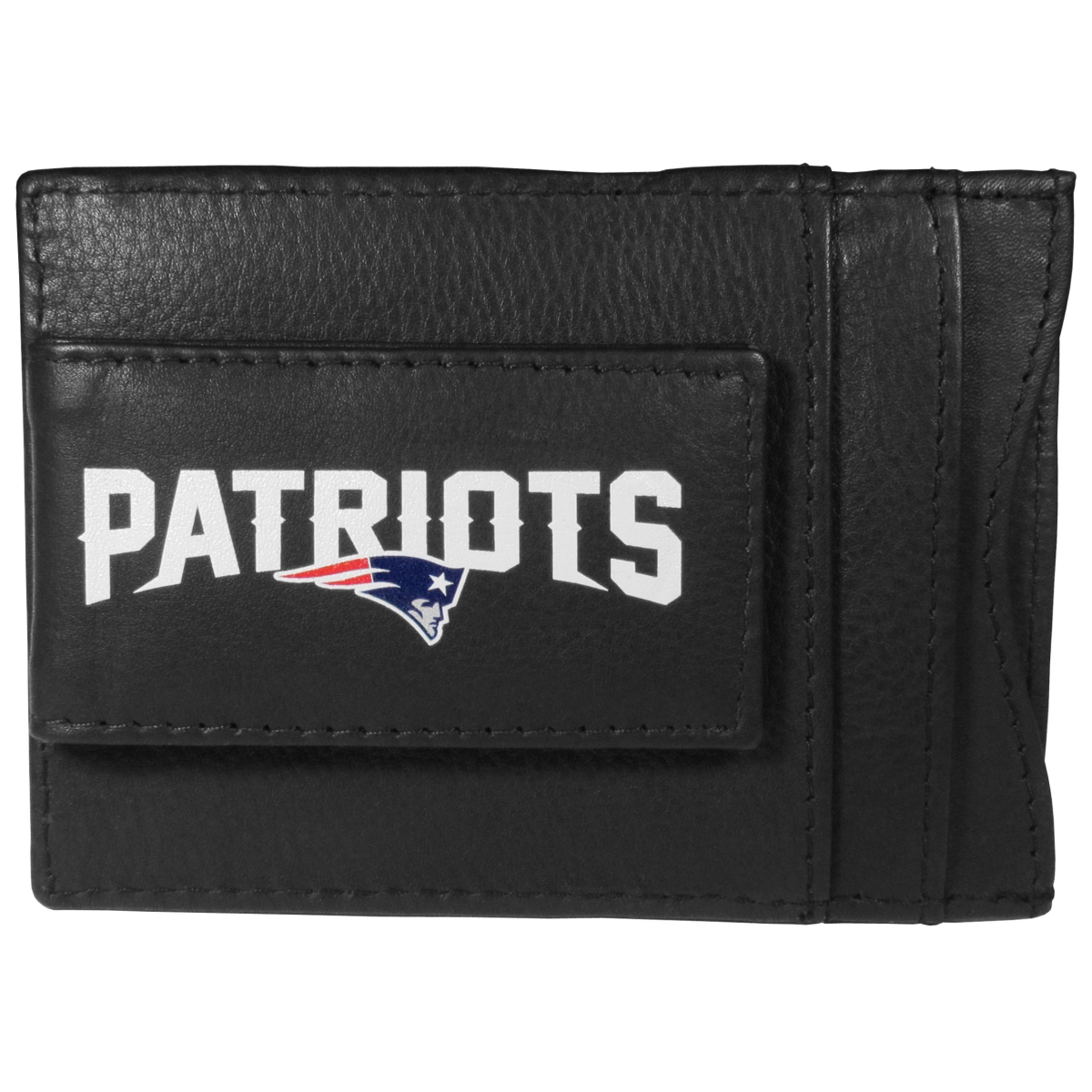 Siskiyou FCCP120 Male NFL New England Patriots Logo Leather Cash & Cardholder - One Size