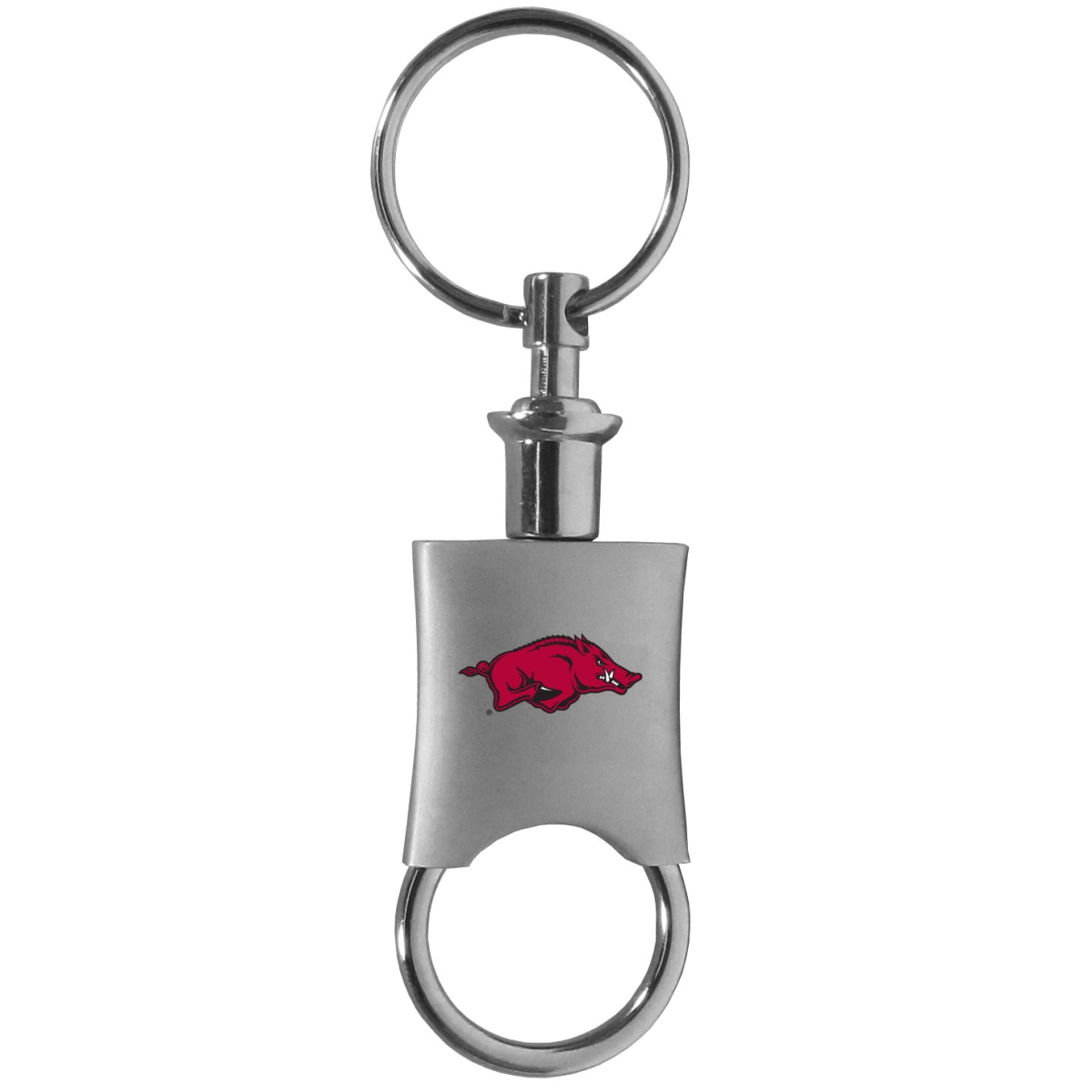 Arkansas Razorbacks Valet Key Chain - Brushed Metal - Unisex - Durable Design