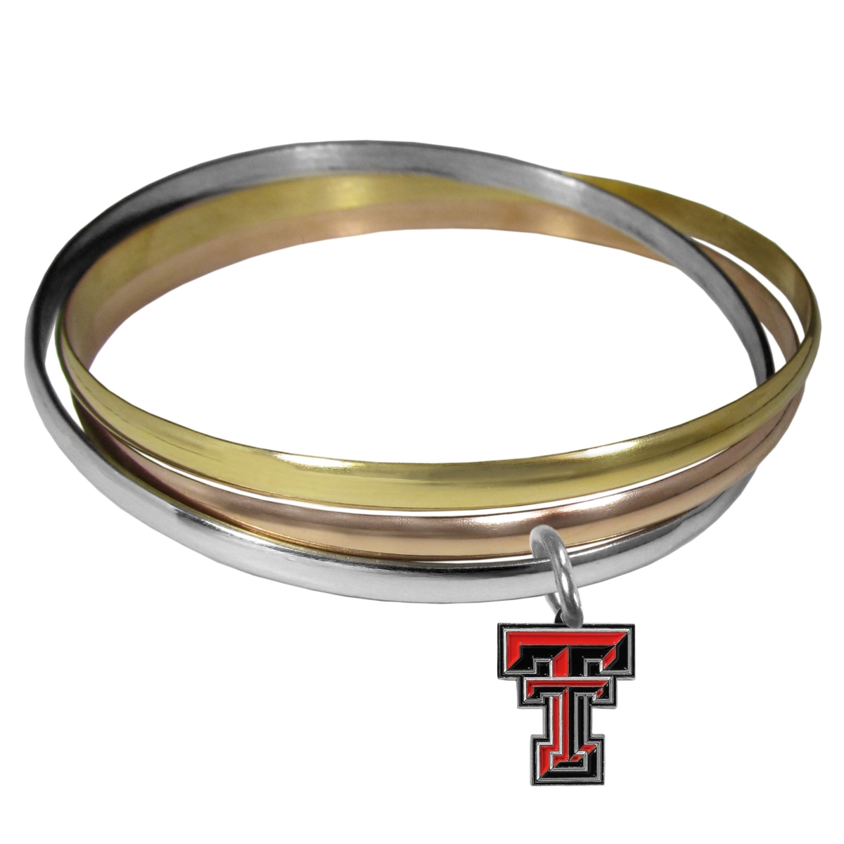 Picture of Siskiyou CBTB30 Female NCAA Texas Tech Raiders Tri-color Bangle Bracelet - One Size