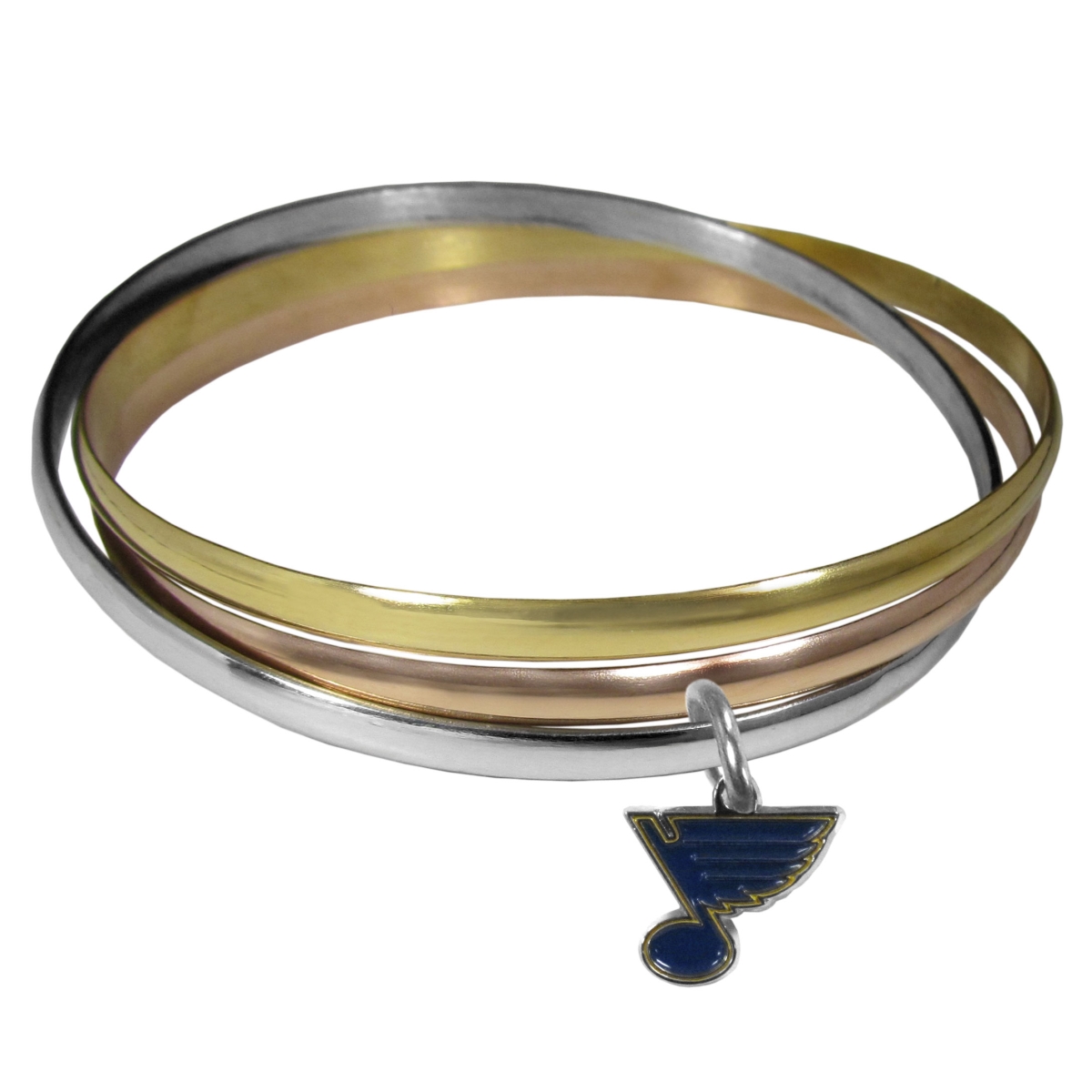 Picture of Siskiyou HBTB15 Female NHL State Louis Blues Tri-color Bangle Bracelet - One Size
