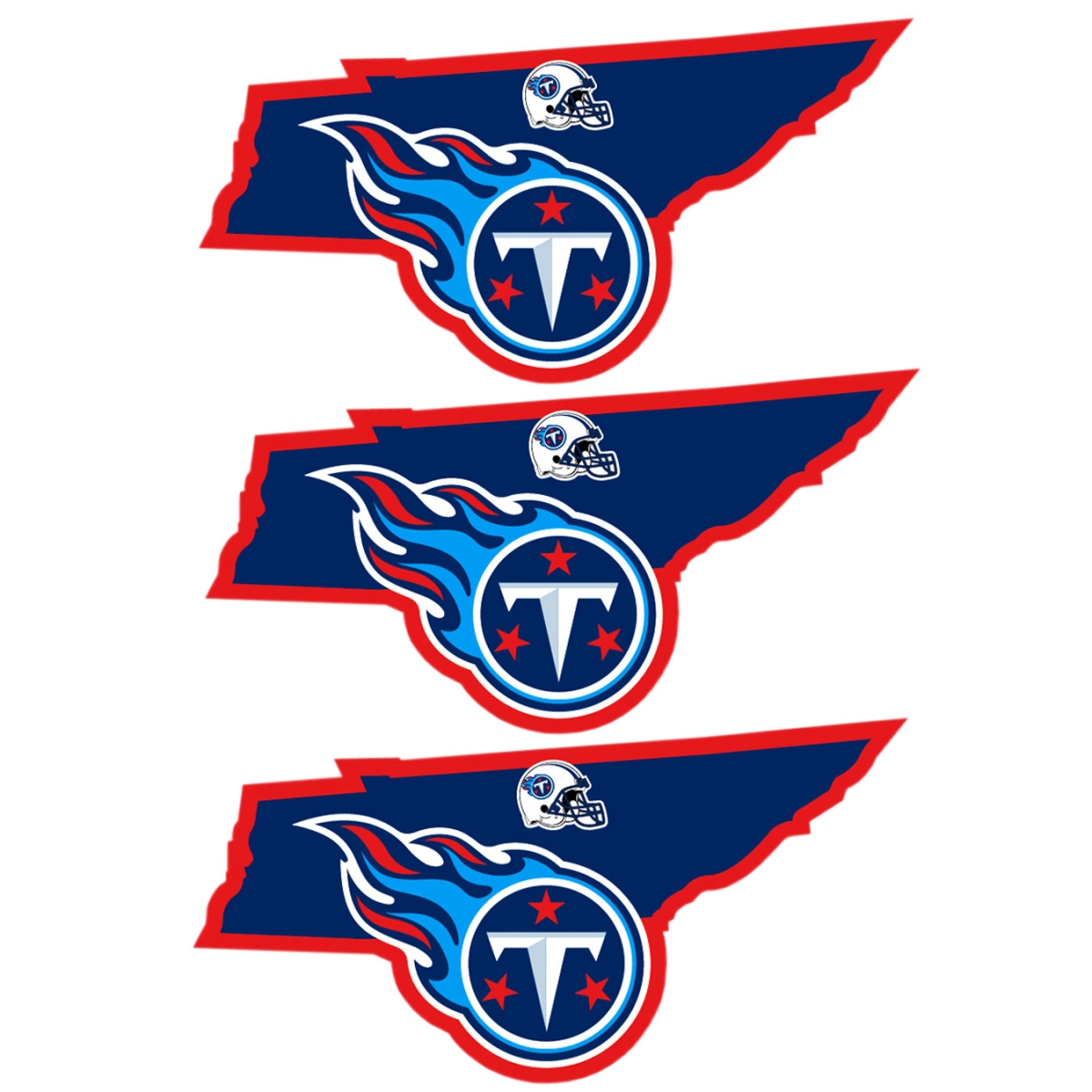 Siskiyou F3HSD185 Unisex NFL Tennessee Titans Home State Decal - One Size - Pack of 3