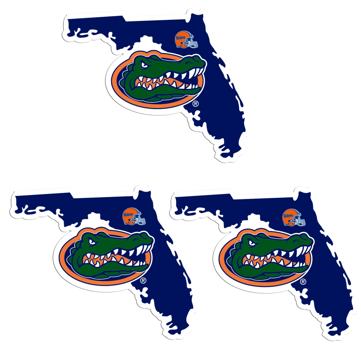 Siskiyou C3HSD4 Unisex NCAA Florida Gators Home State Decal - One Size - Pack of 3