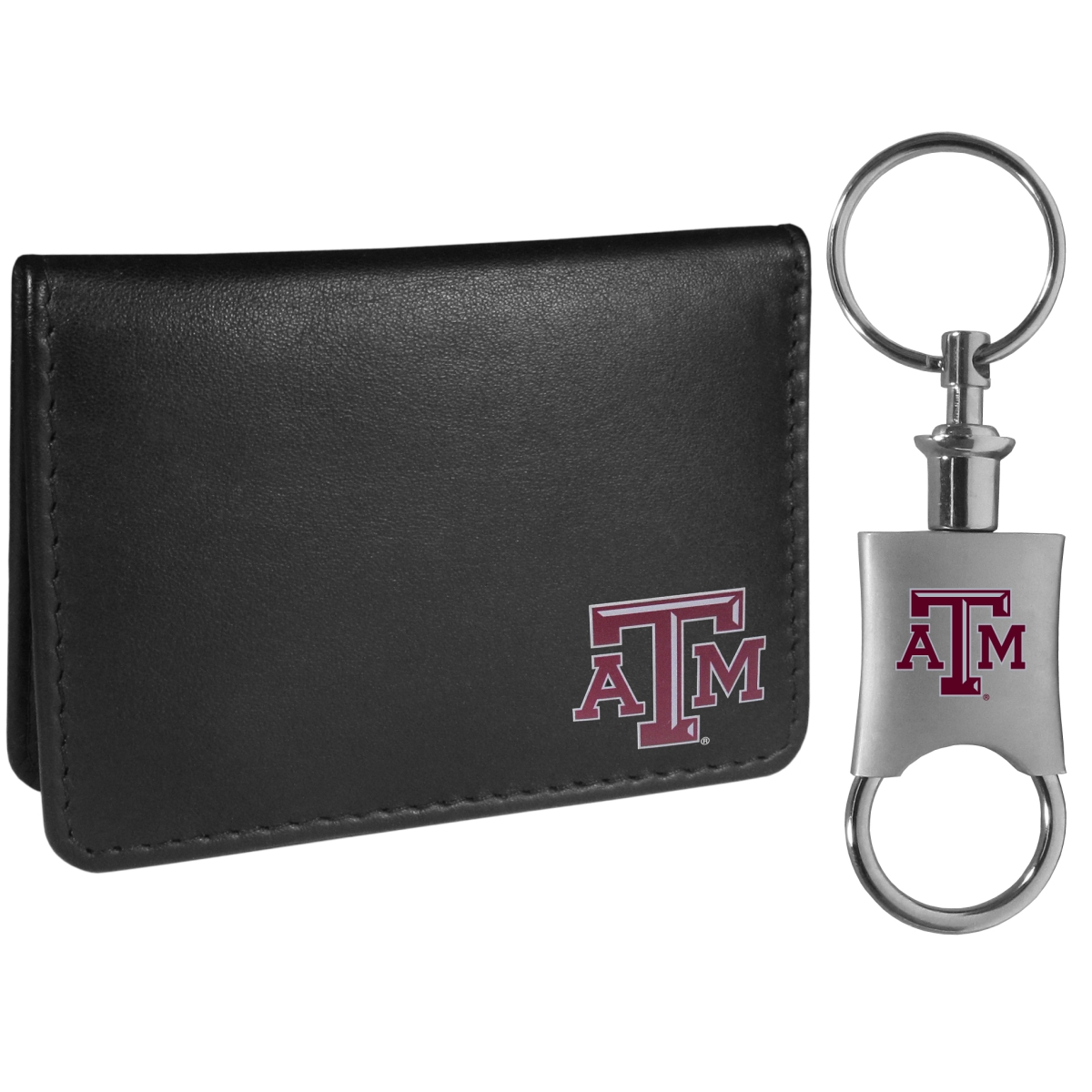 Siskiyou CBIM26KPV Unisex NCAA Texas A & M Aggies Weekend Bi-fold Wallet & Valet Key Chain, Black