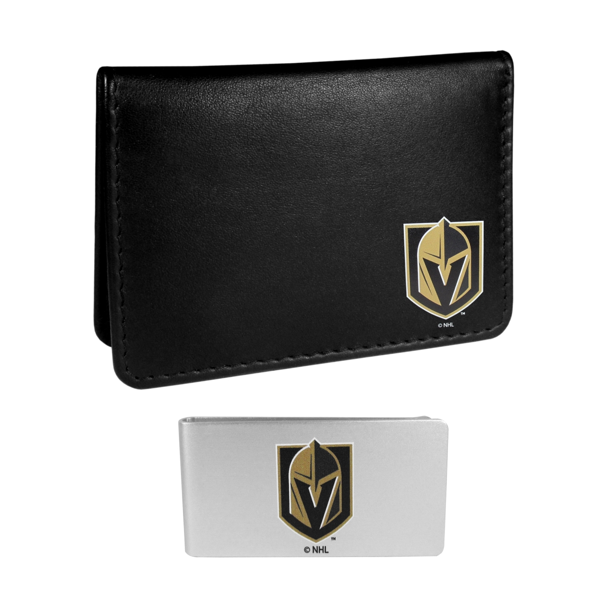 Siskiyou HBIM165BMP Unisex NHL Vegas Golden Knights Weekend Bi-fold Wallet & Money Clip, Black