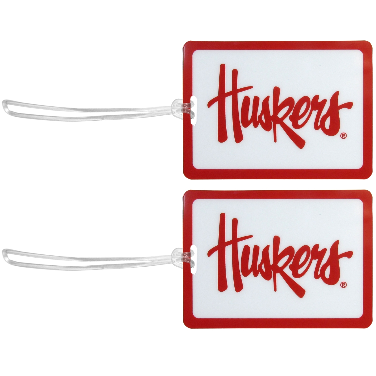 Siskiyou C2LT3 NCAA Nebraska Cornhuskers Vinyl Luggage Tag - Pack of 2