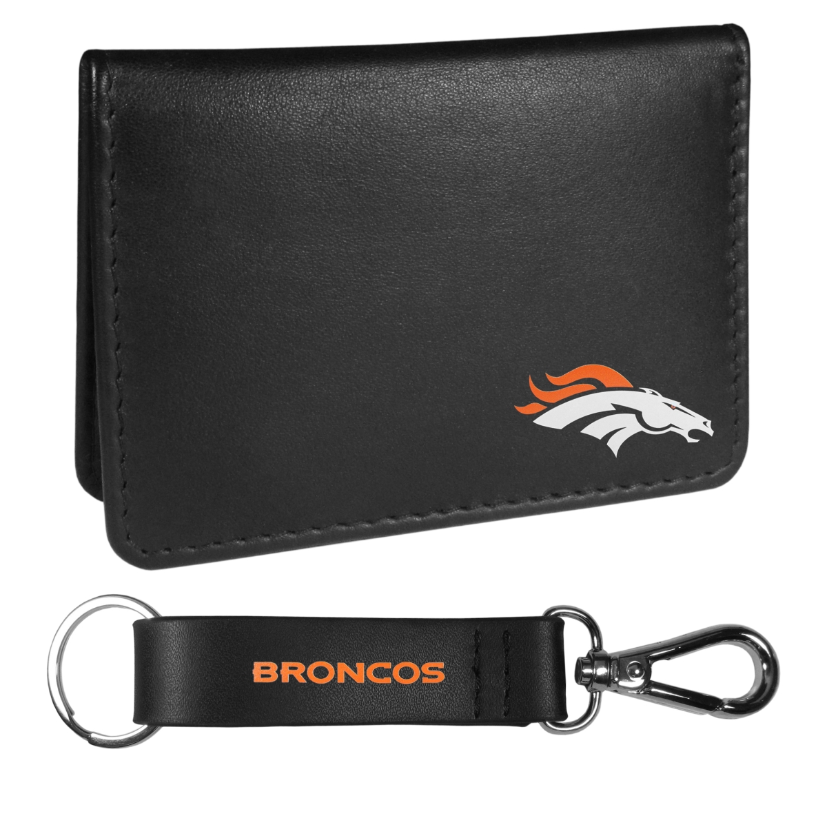 Siskiyou FBIM020KCS Denver Broncos Weekend Bi-Fold Wallet & Strap Key Chain