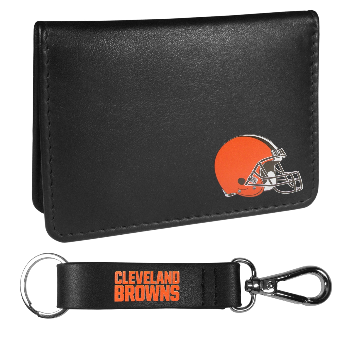 Siskiyou FBIM025KCS Cleveland Browns Weekend Bi-Fold Wallet & Strap Key Chain