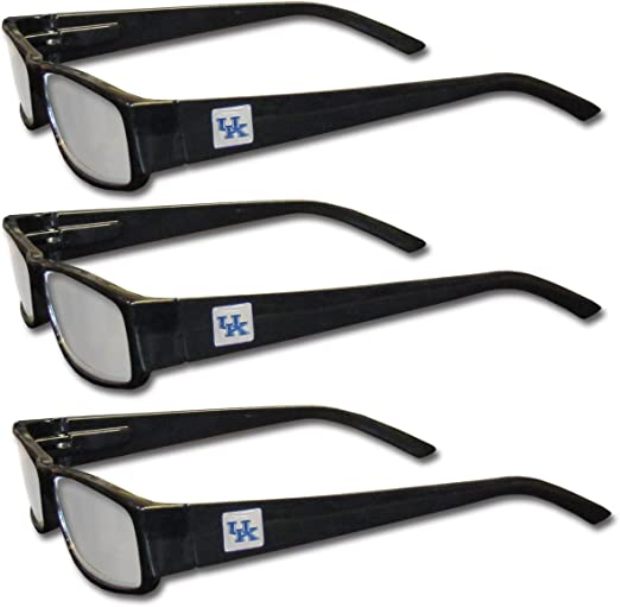 Siskiyou C3RGB35-1.50 NCAA Kentucky Wildcats Reading Glasses, Black - Plus 1.50 - Pack of 3 -  SiskiyouSports