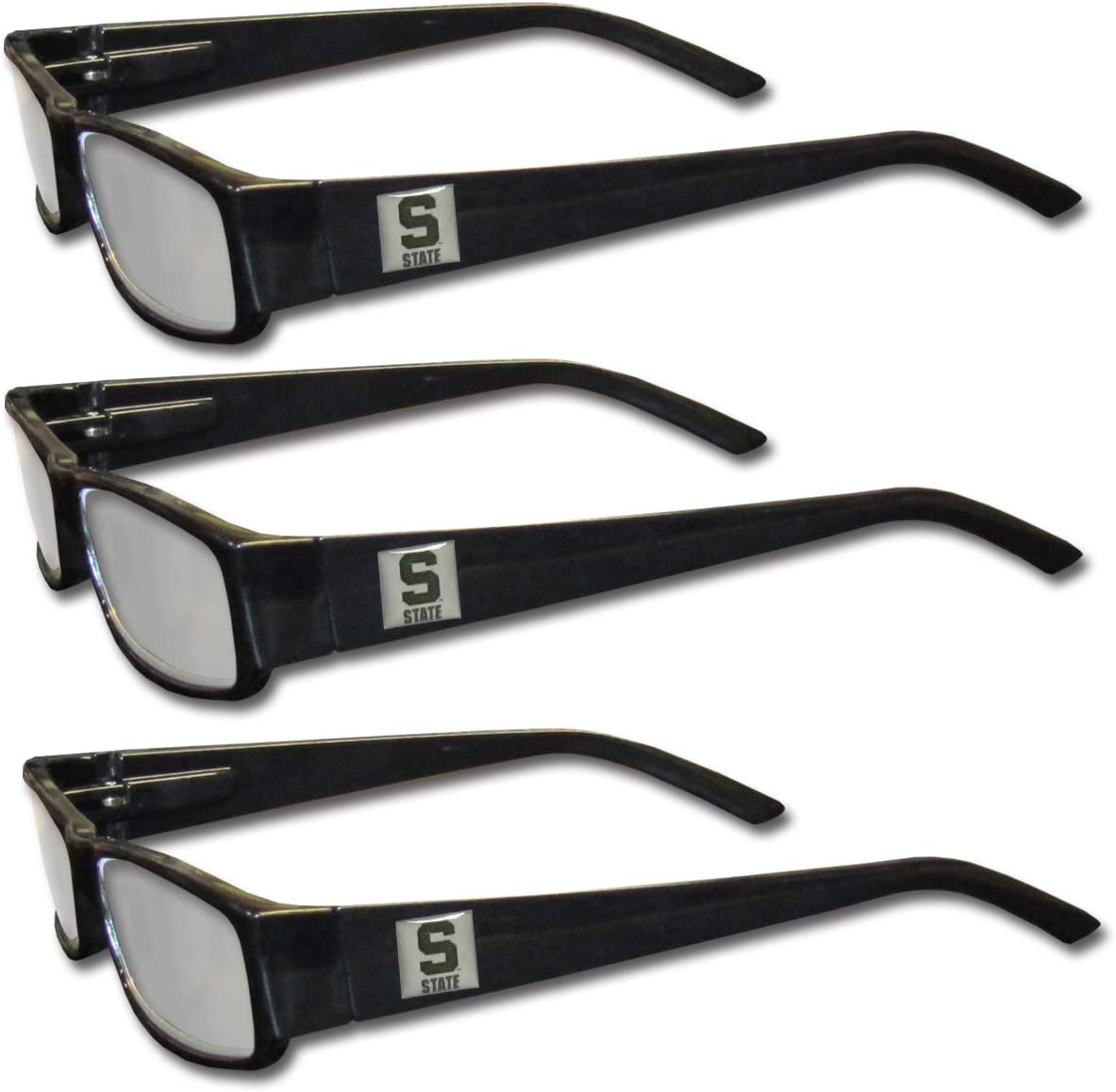 Siskiyou C3RGB41-1.25 NCAA Michigan State Spartans Reading Glasses, Black - Plus 1.25 - Pack of 3