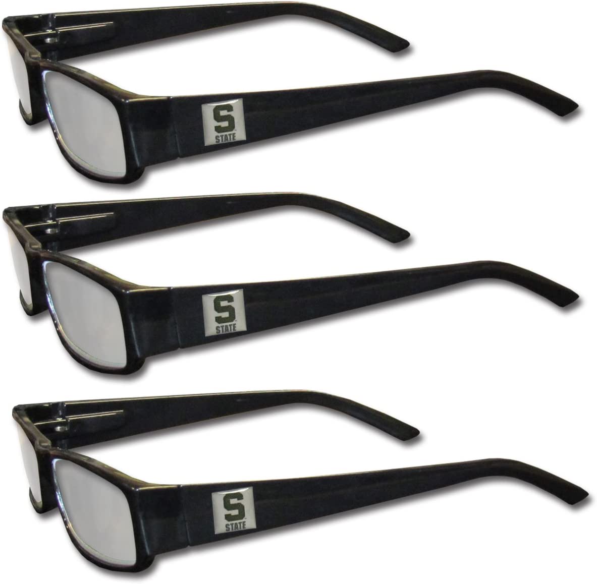 Siskiyou C3RGB41-1.50 NCAA Michigan State Spartans Reading Glasses, Black - Plus 1.50 - Pack of 3 -  SiskiyouSports