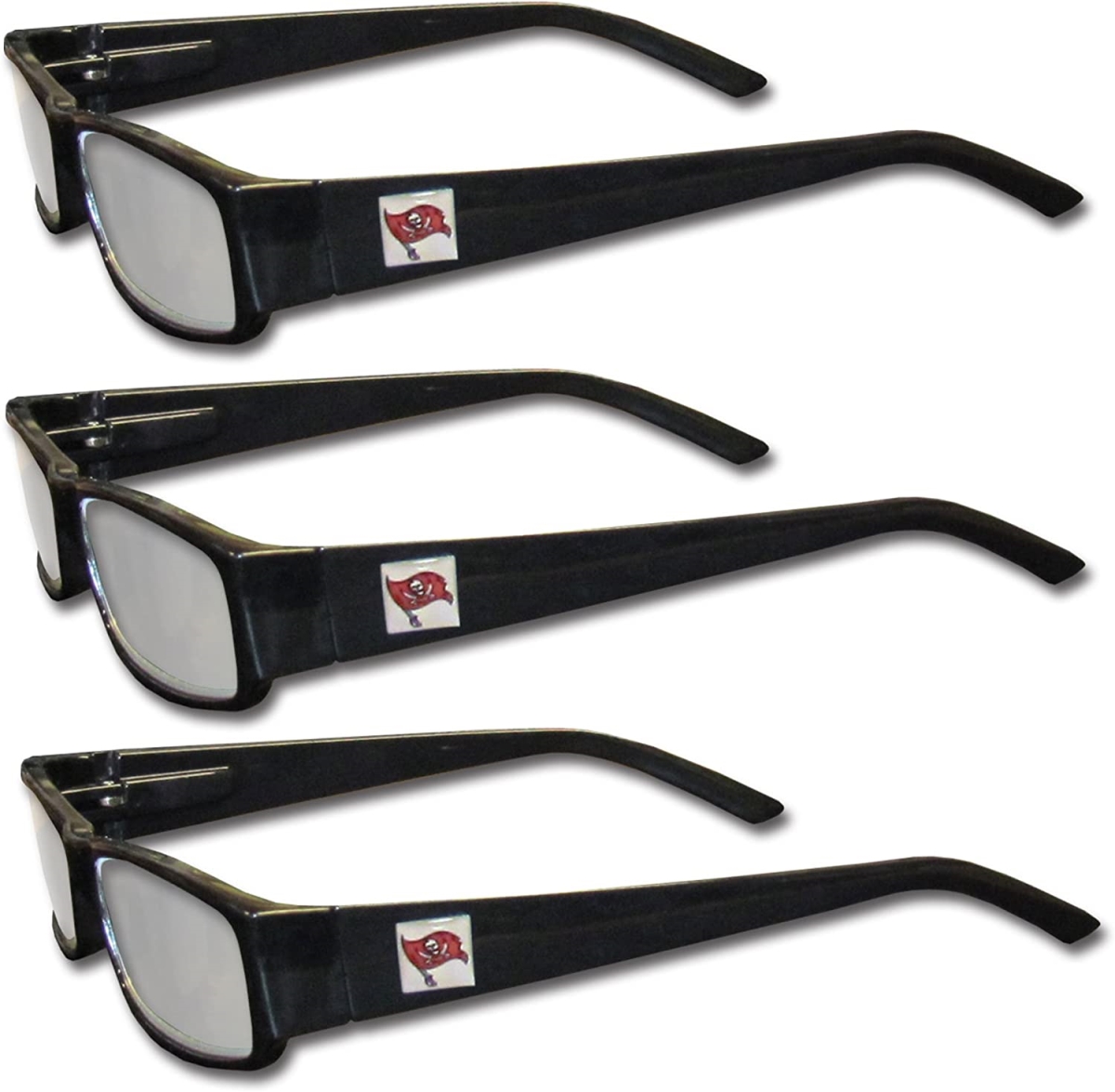 Siskiyou F3RGB030-1.50 NFL Tampa Bay Buccaneers Reading Glasses, Black - Plus 1.50 - Pack of 3 -  SiskiyouSports