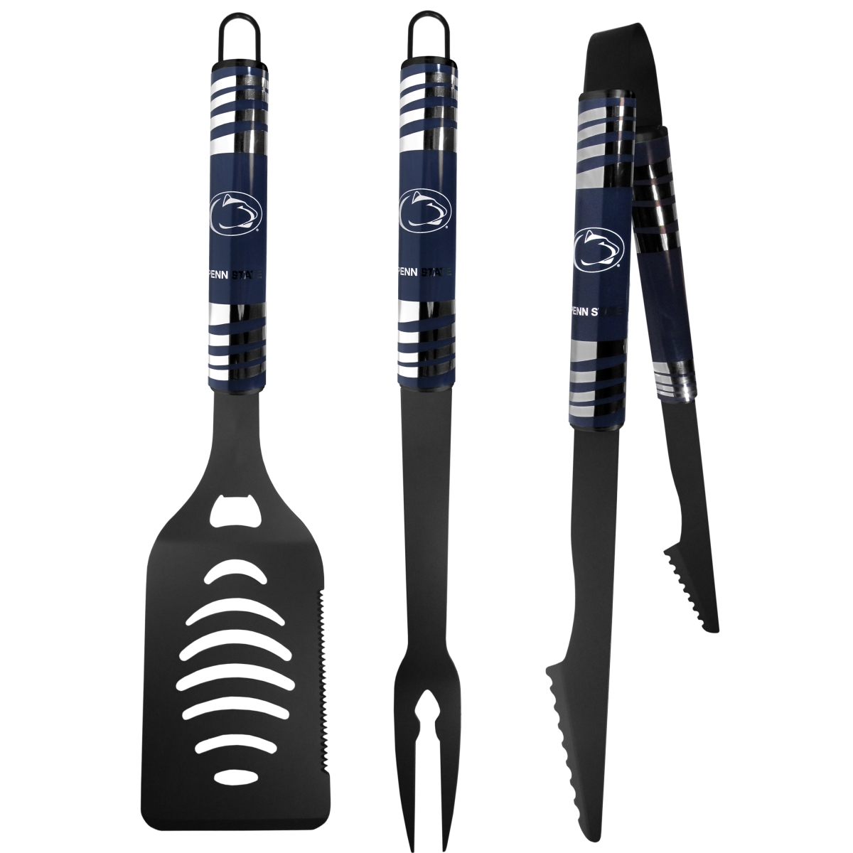 Siskiyou C3BC27 NCAA Penn State Nittany Lions 3 Piece Black Tailgater BBQ Set