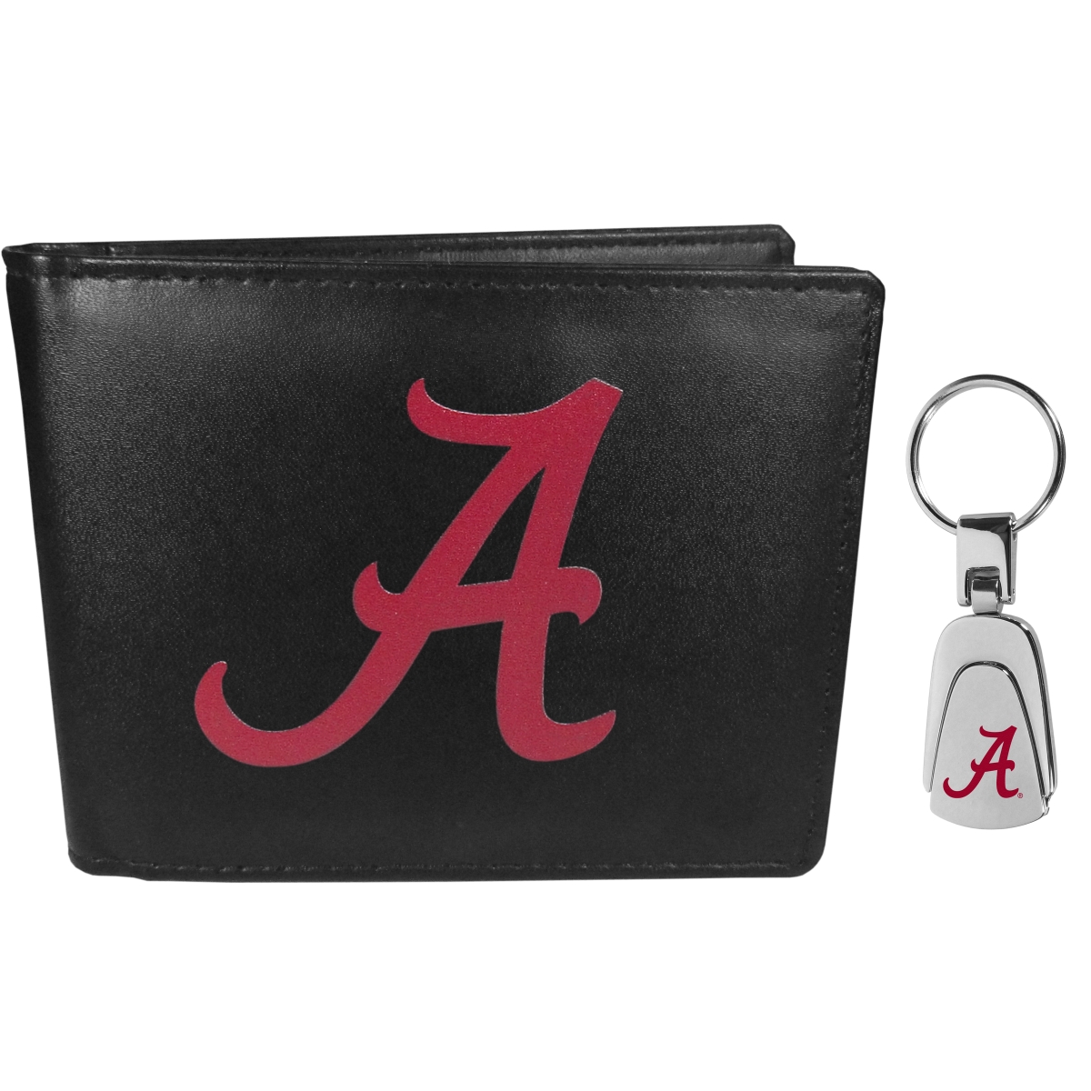 Siskiyou CBIL13KP NCAA University of Alabama Crimson Tide Bi-fold Wallet & Steel Key Chain