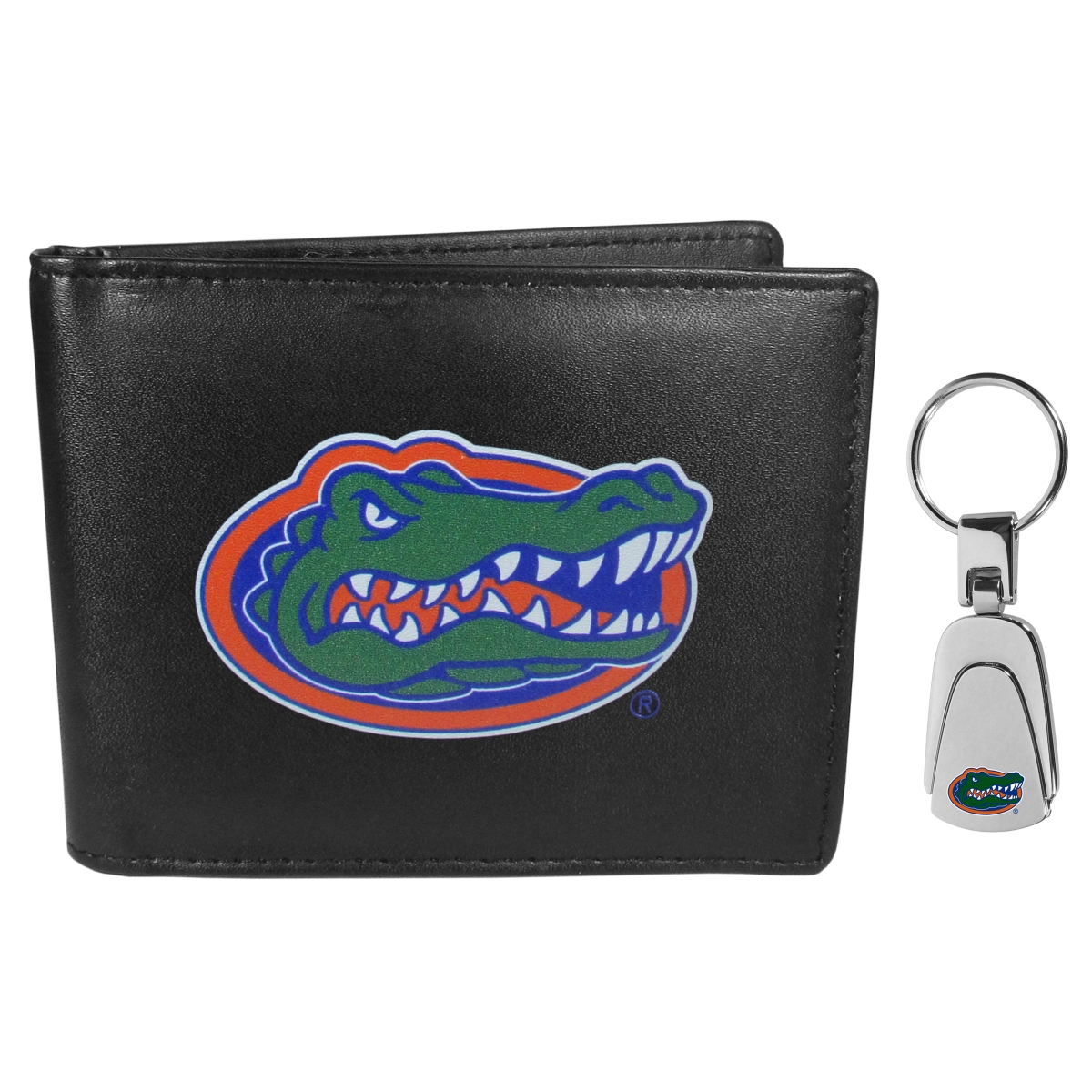 Siskiyou  NCAA Florida Gators Bi-fold Wallet & Steel Key Chain