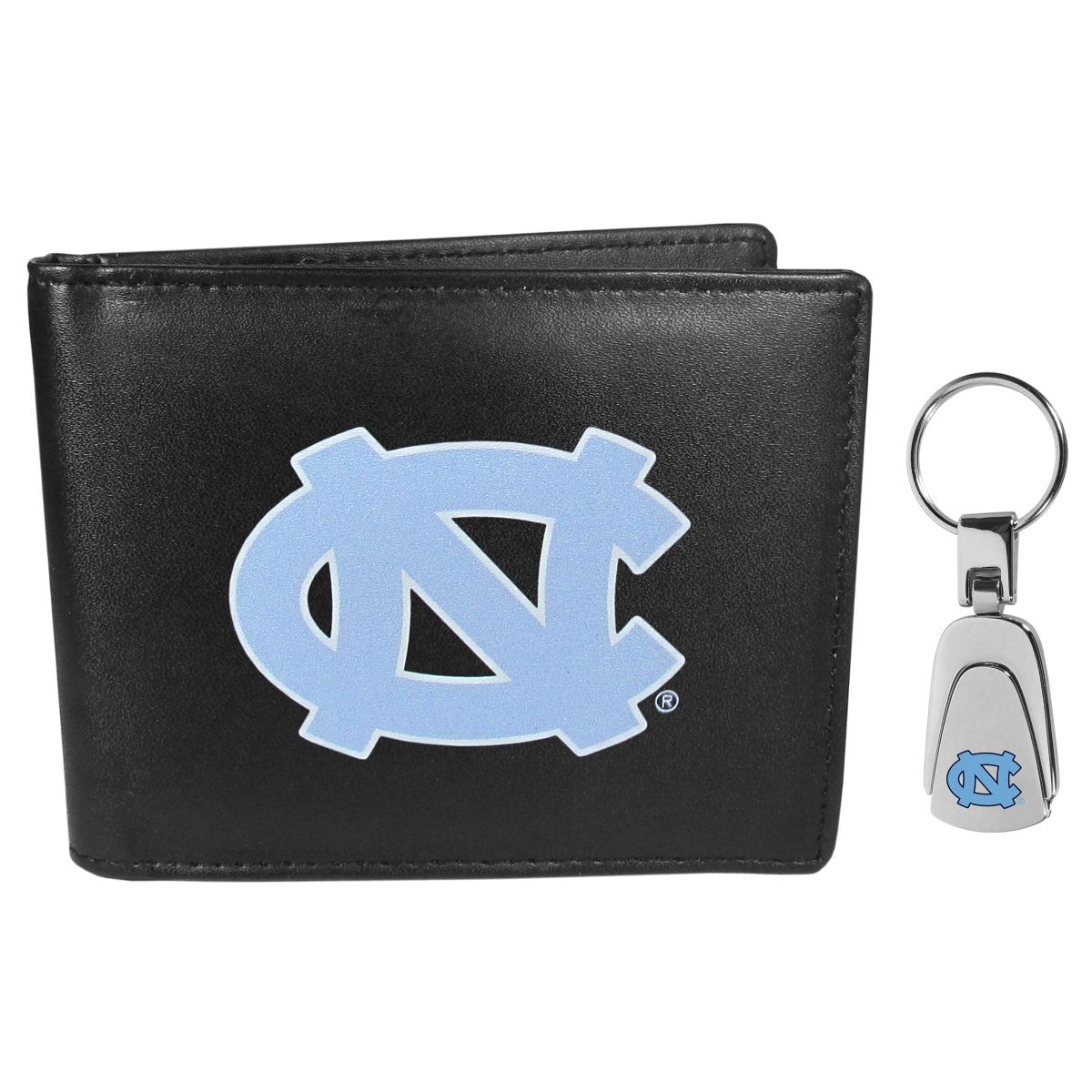 Siskiyou CBIL9KP NCAA North Carolina Tar Heels Bi-fold Wallet & Steel Key Chain