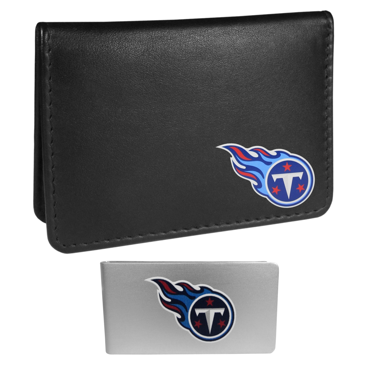 Siskiyou FBIM185BMP Unisex NFL Tennessee Titans Weekend Bi-fold Wallet & Money Clip, Black