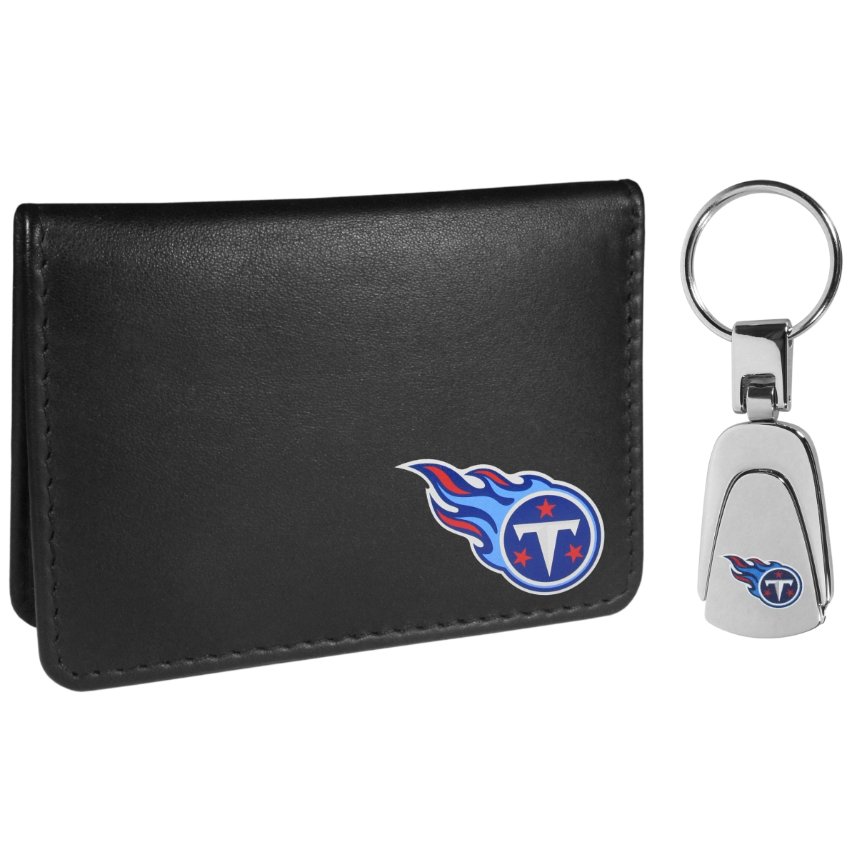 Siskiyou FBIM185KP NFL Tennessee Titans Weekend Bi-fold Wallet & Steel Key Chain