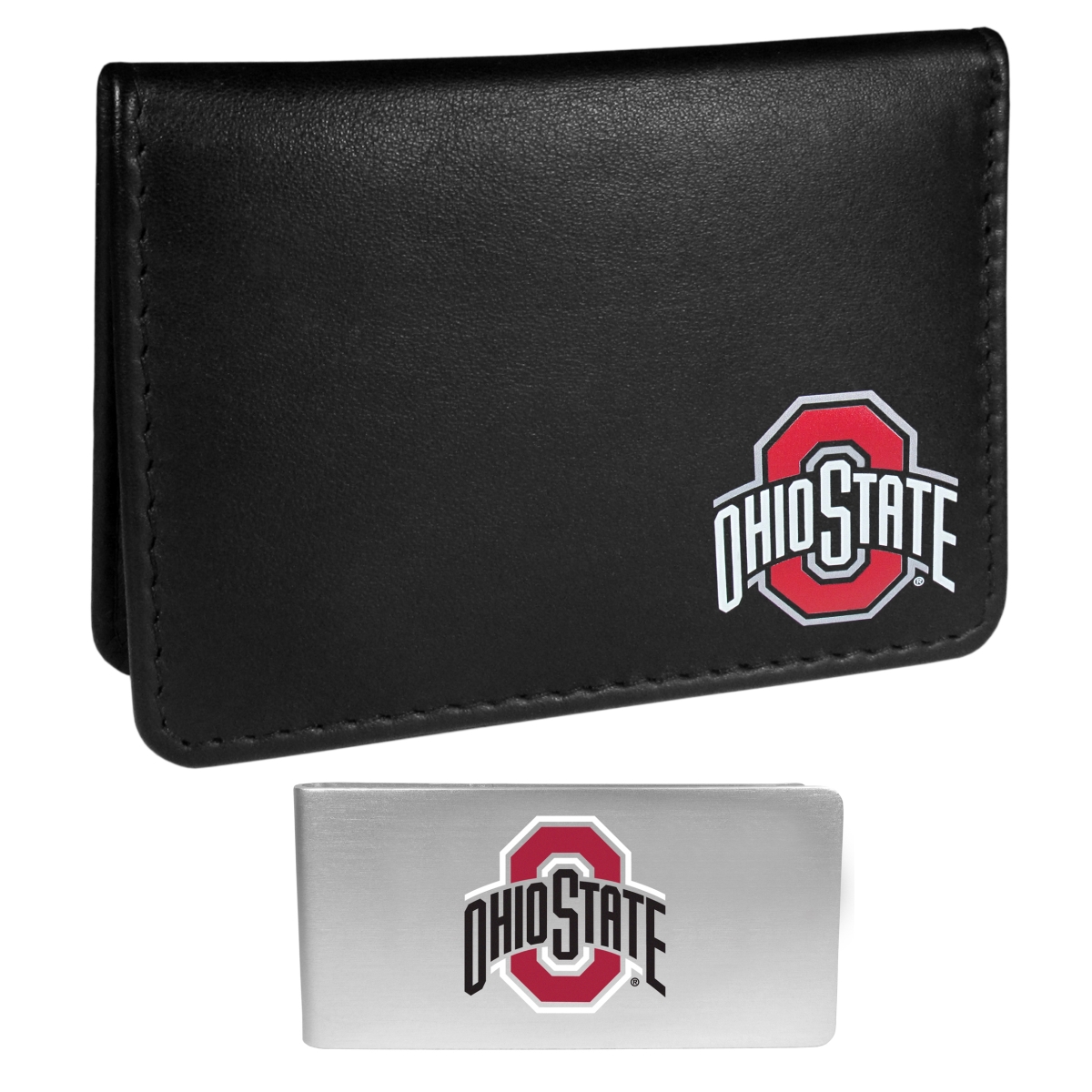 Siskiyou CBIM38BMP Unisex NCAA Ohio State Buckeyes Weekend Bi-fold Wallet & Money Clip, Black