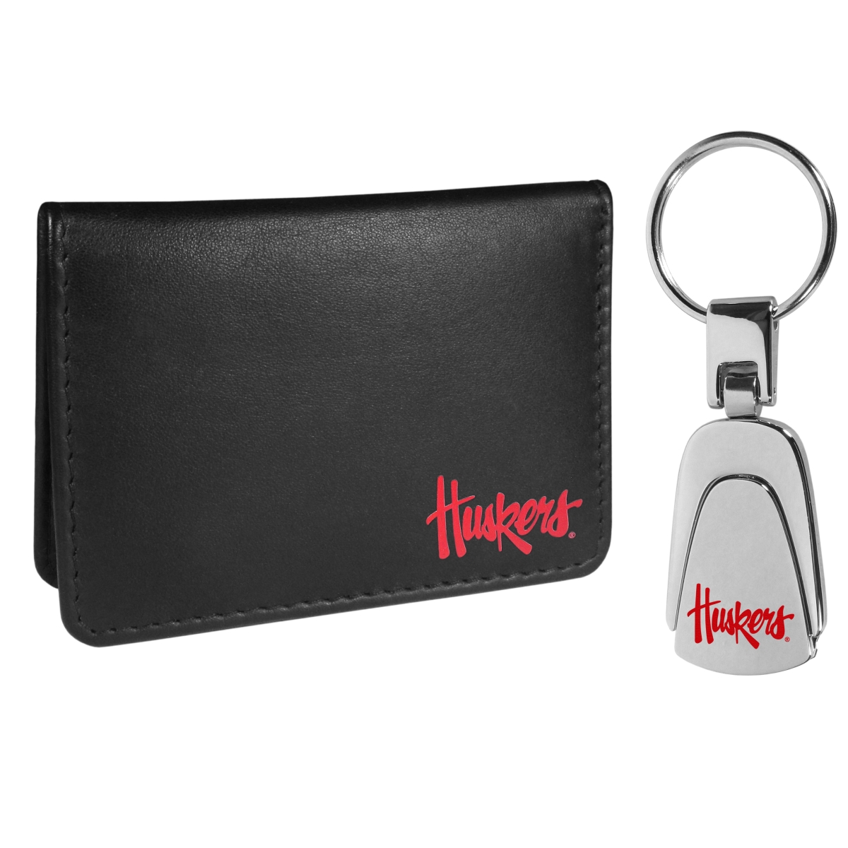 Siskiyou CBIM3KP NCAA Nebraska Cornhuskers Weekend Bi-fold Wallet & Steel Key Chain