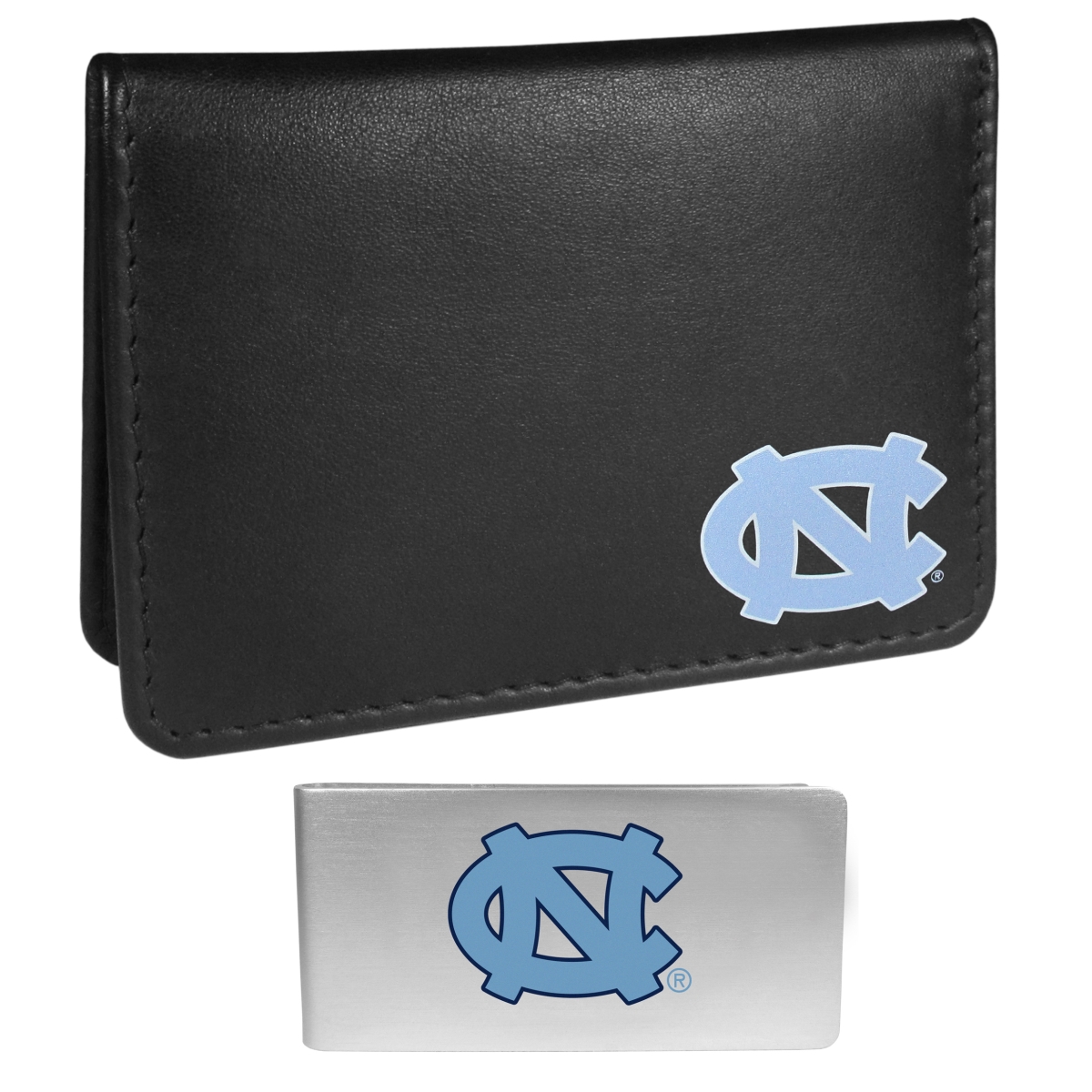 Siskiyou CBIM9BMP Unisex NCAA North Carolina Tar Heels Weekend Bi-fold Wallet & Money Clip, Black