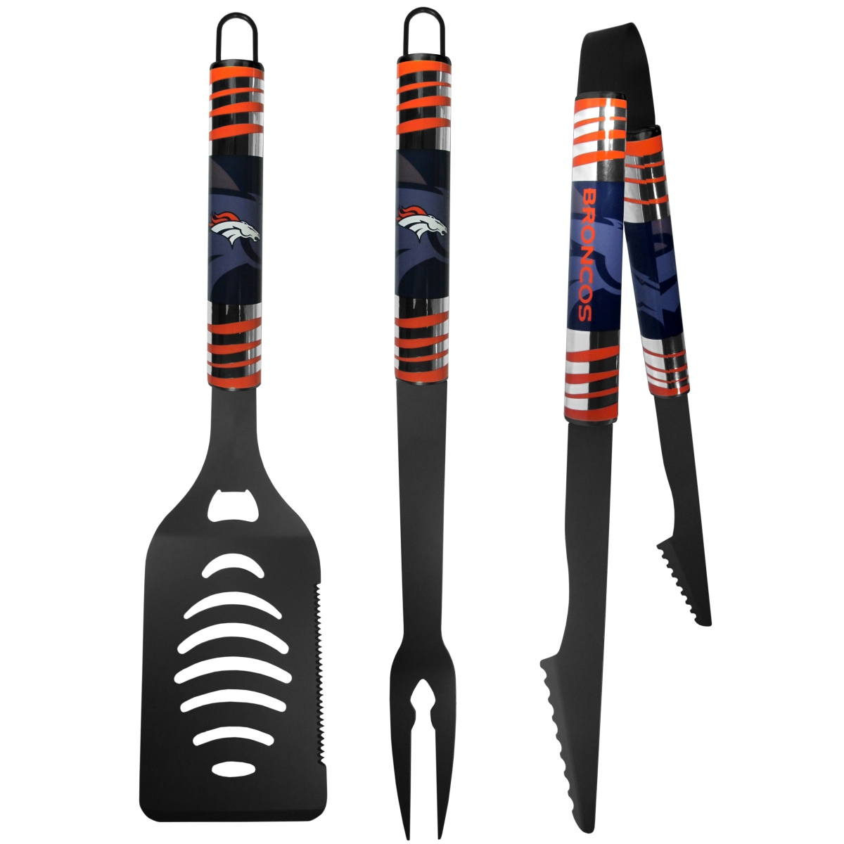Siskiyou  NFL Denver Broncos 3 Piece Black Tailgater BBQ Set