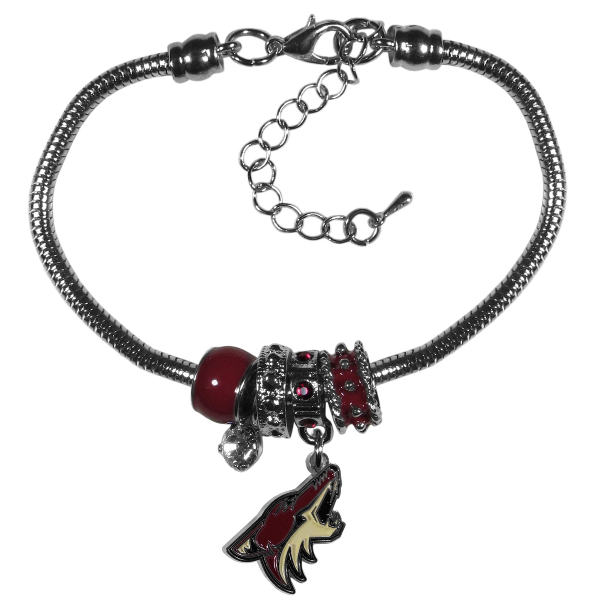 Picture of Siskiyou HBBR45 NHL Arizona Coyotes Euro Bead Bracelet