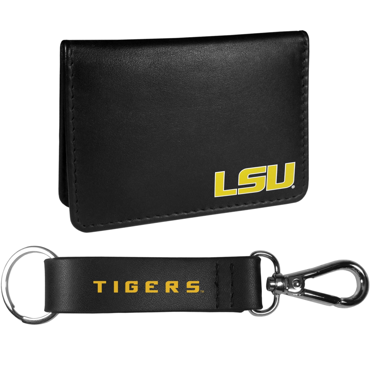 Siskiyou CBIM43KCS Lsu Tigers Weekend Bi-Fold Wallet & Strap Key Chain