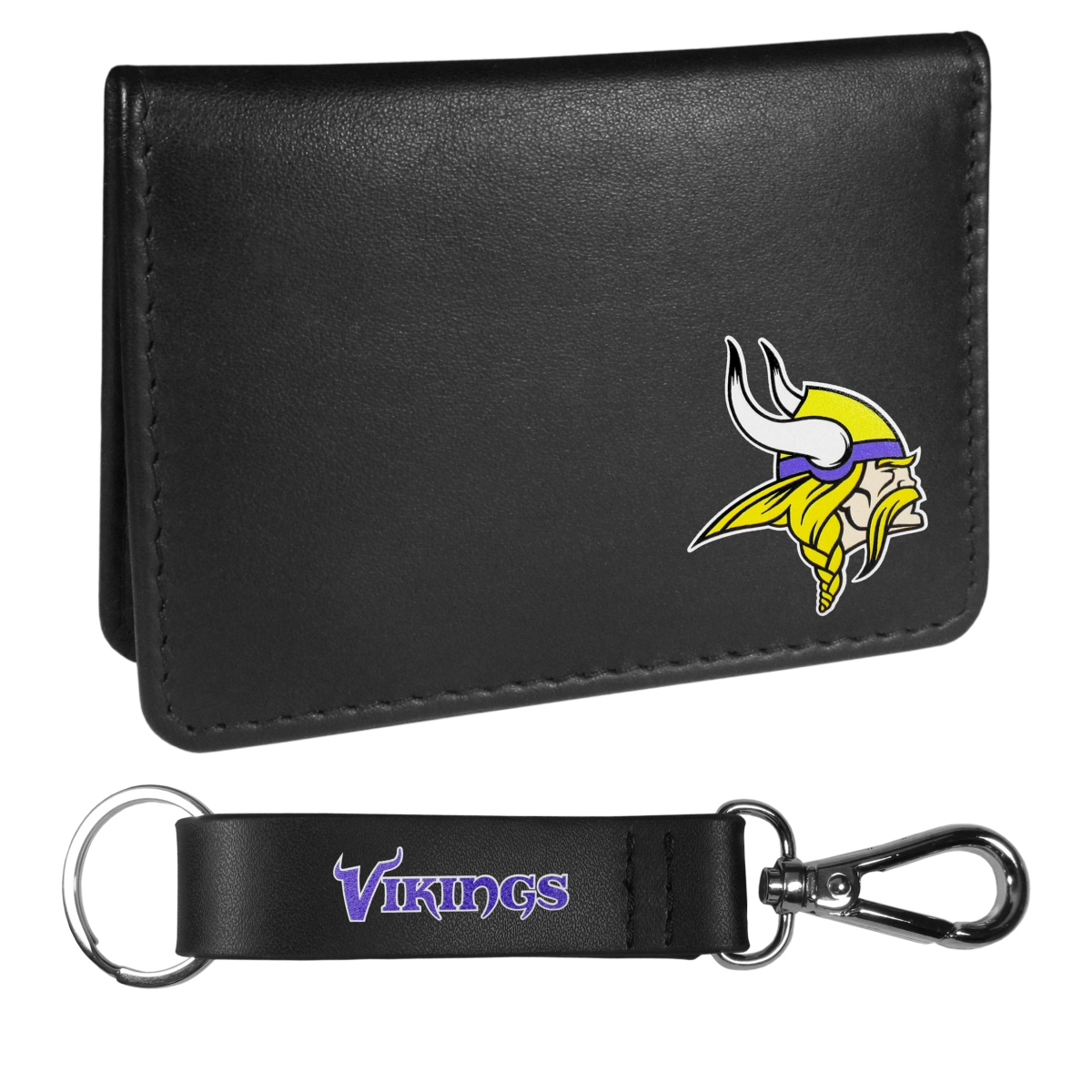 Siskiyou FBIM165KCS Minnesota Vikings Weekend Bi-fold Wallet & Strap Key Chain