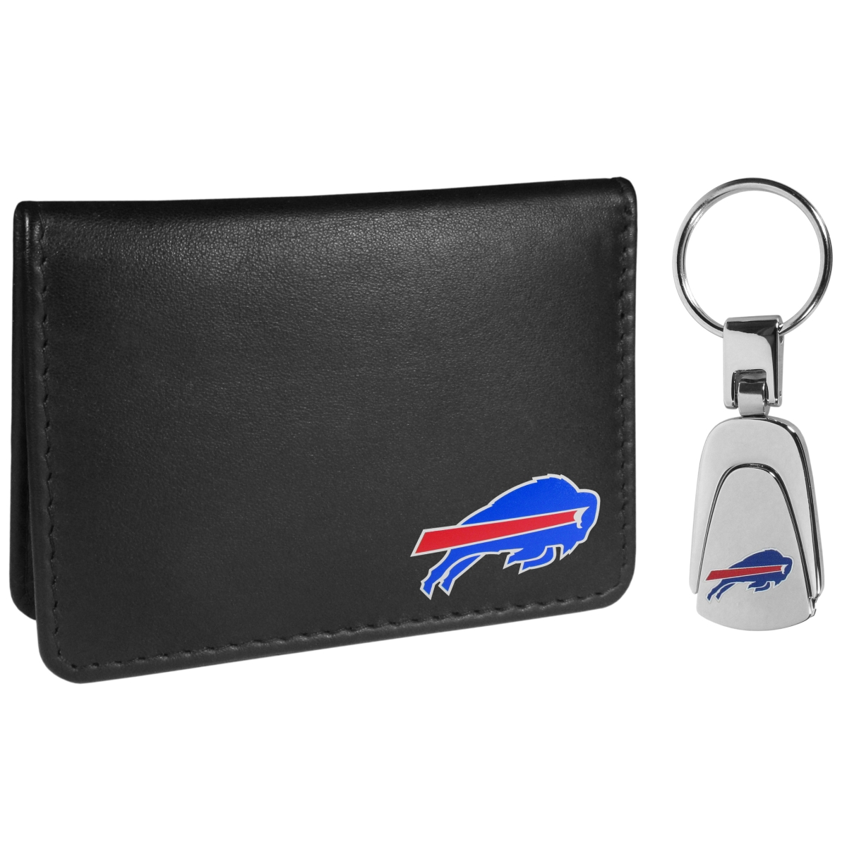 Siskiyou FBIM015KP NFL Buffalo Bills Weekend Bi-fold Wallet & Steel Key Chain