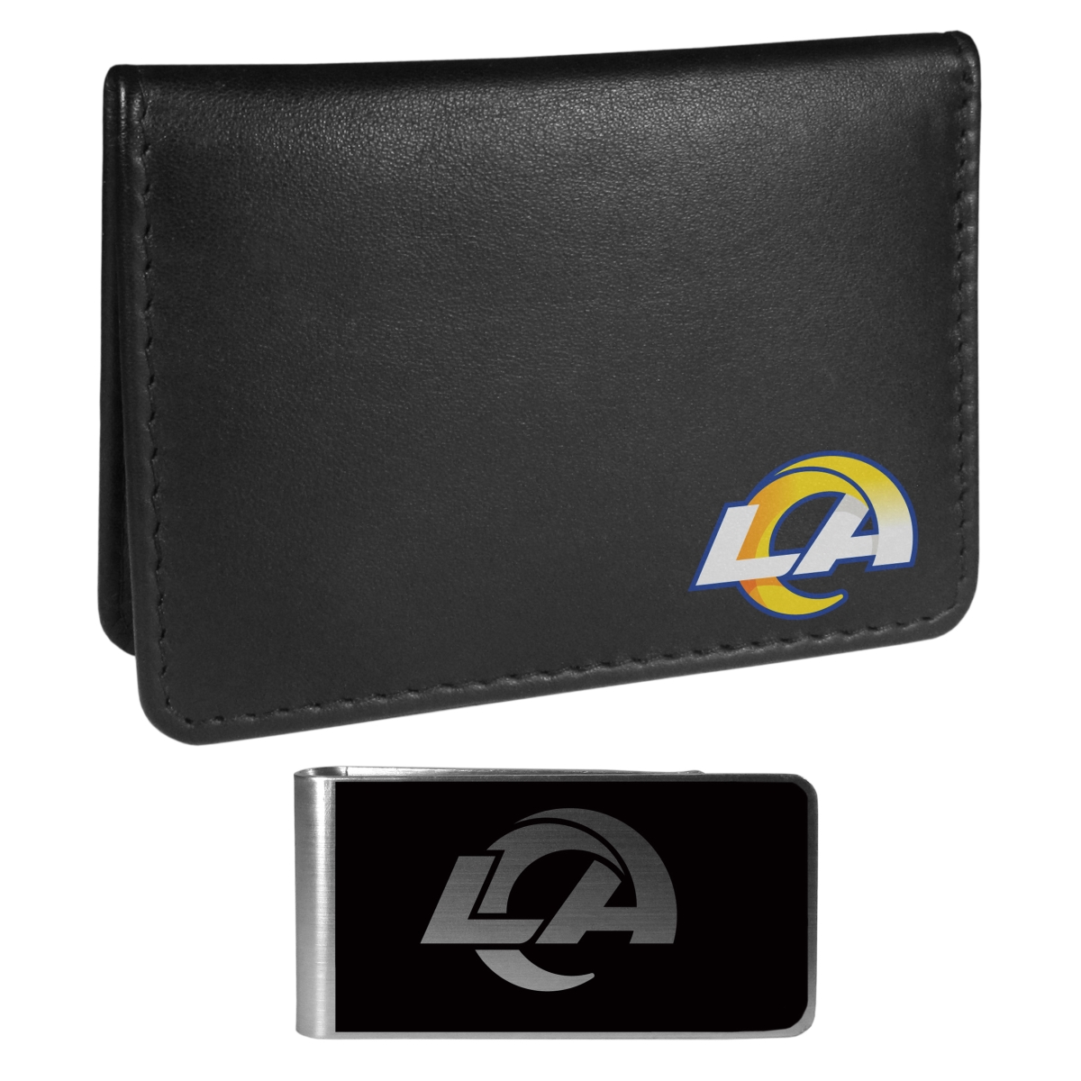 Siskiyou FBIM130BKM Unisex NFL Los Angeles Rams Weekend Bi-fold Wallet & Money Clip, Black