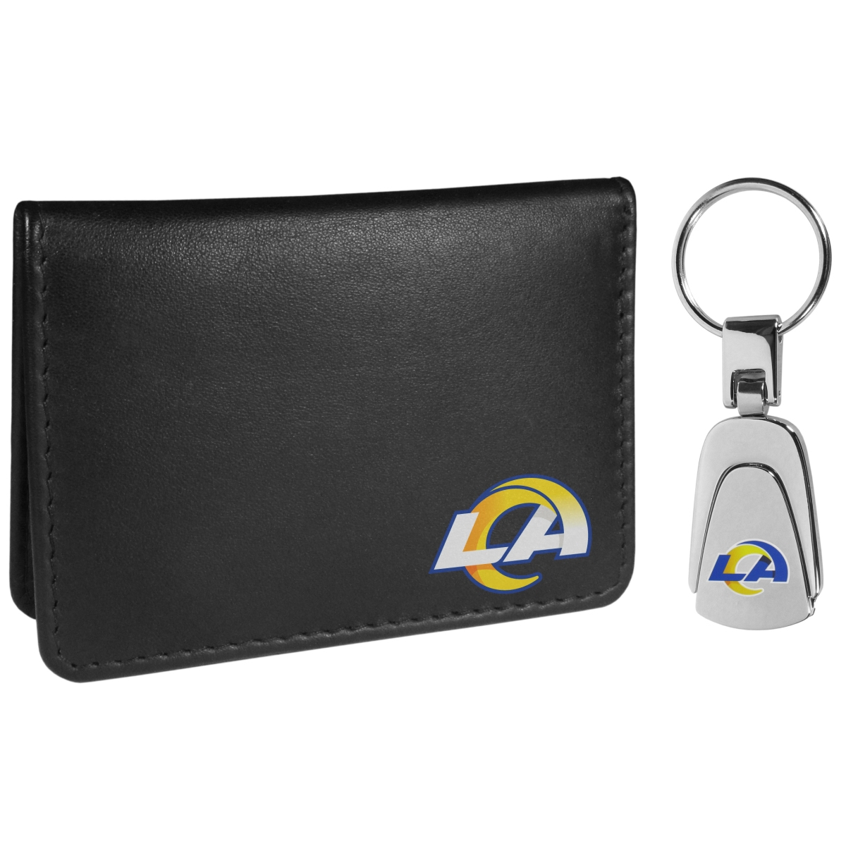 Siskiyou FBIM130KP NFL Los Angeles Rams Weekend Bi-fold Wallet & Steel Key Chain