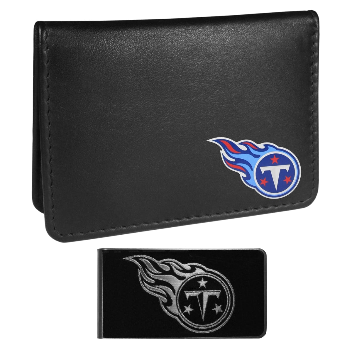 Siskiyou FBIM185BKM Unisex NFL Tennessee Titans Weekend Bi-fold Wallet & Money Clip, Black