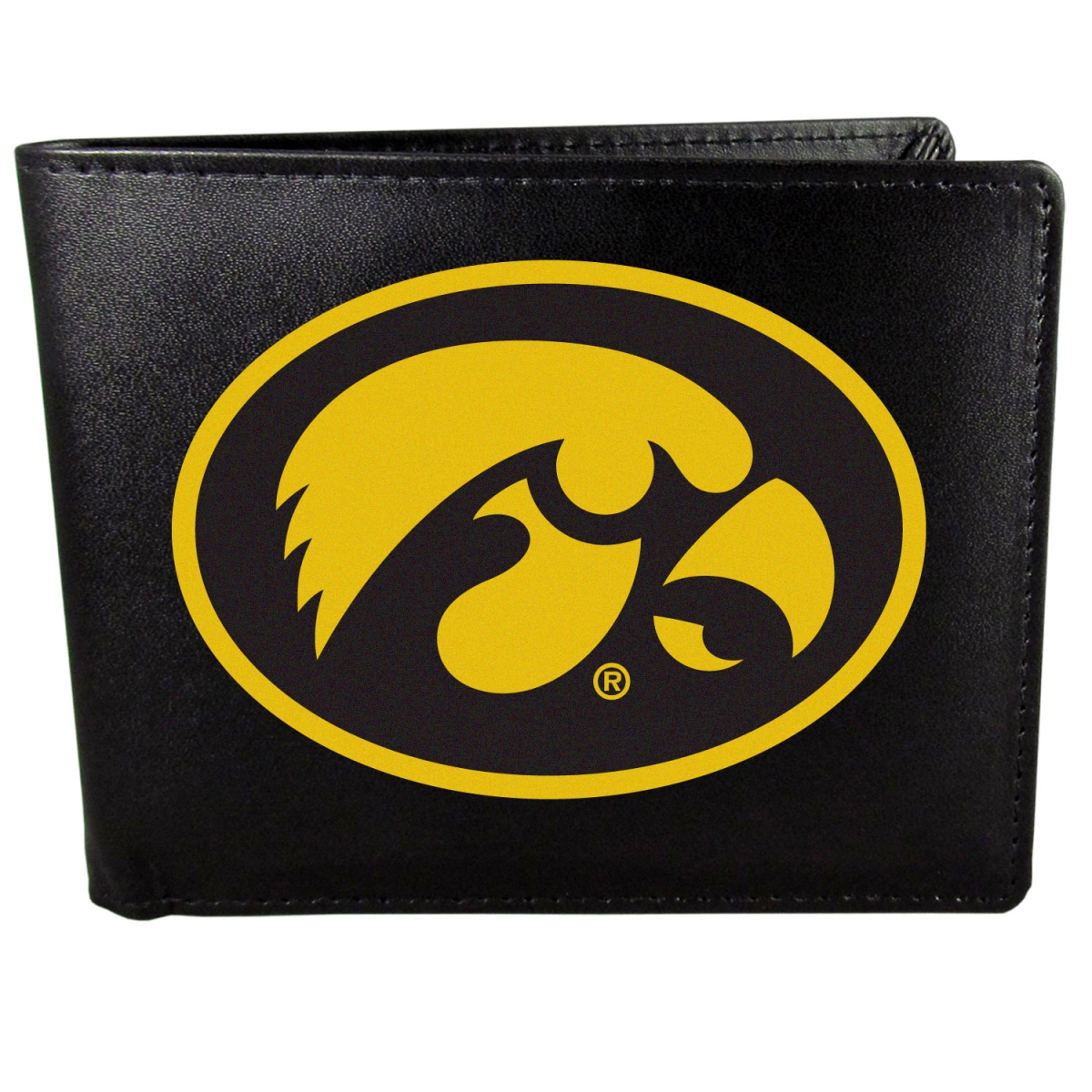Siskiyou  NCAA Iowa Hawkeyes Leather Bi-fold Large Logo Wallet