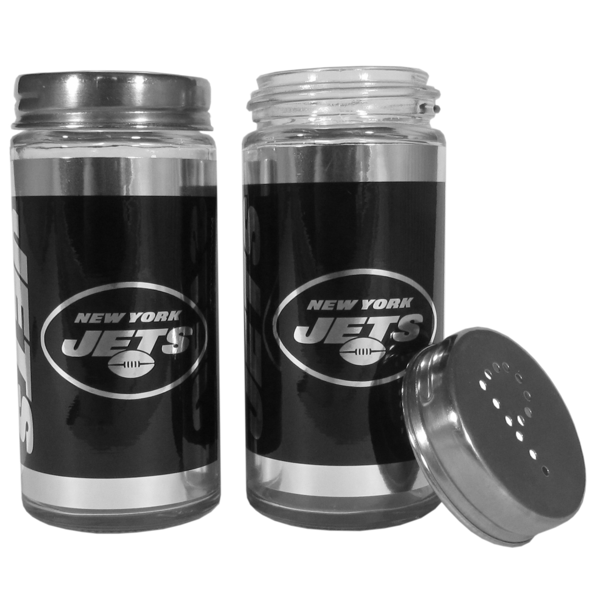 Siskiyou Sports FSPB100 New York Jets Black Salt & Pepper Shaker, Black