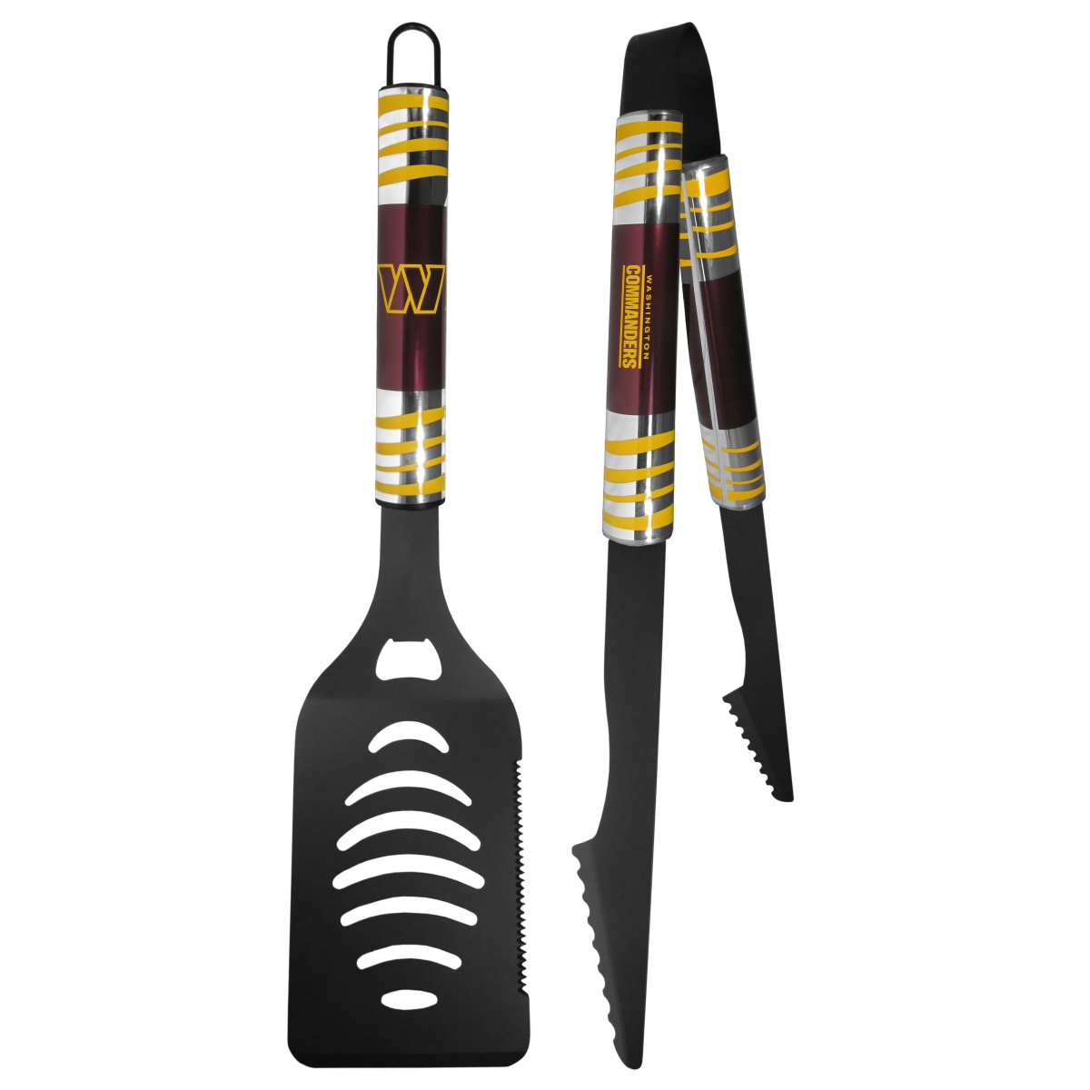 Siskiyou Sports FT2BC135 Washington Commanders Black Tailgate BBQ Set, Black - 2 Piece