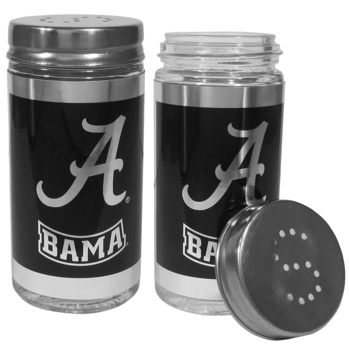Siskiyou Sports CSPB13 Alabama Crimson Tide Black Salt & Pepper Shaker, Black