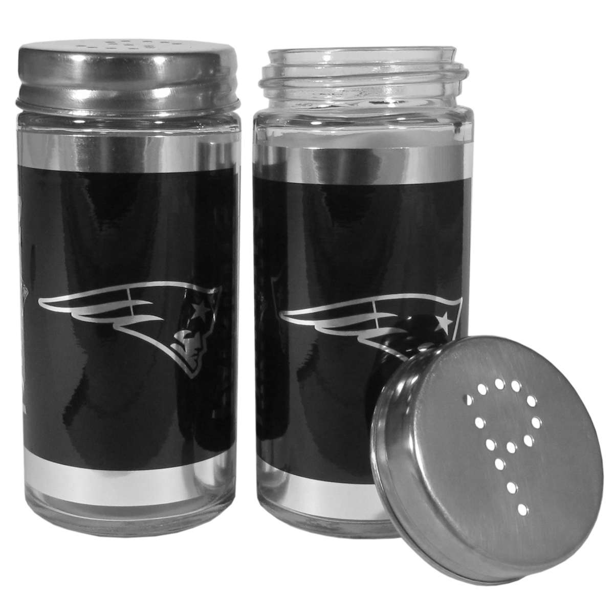 Siskiyou Sports FSPB120 New England Patriots Black Salt & Pepper Shaker, Black