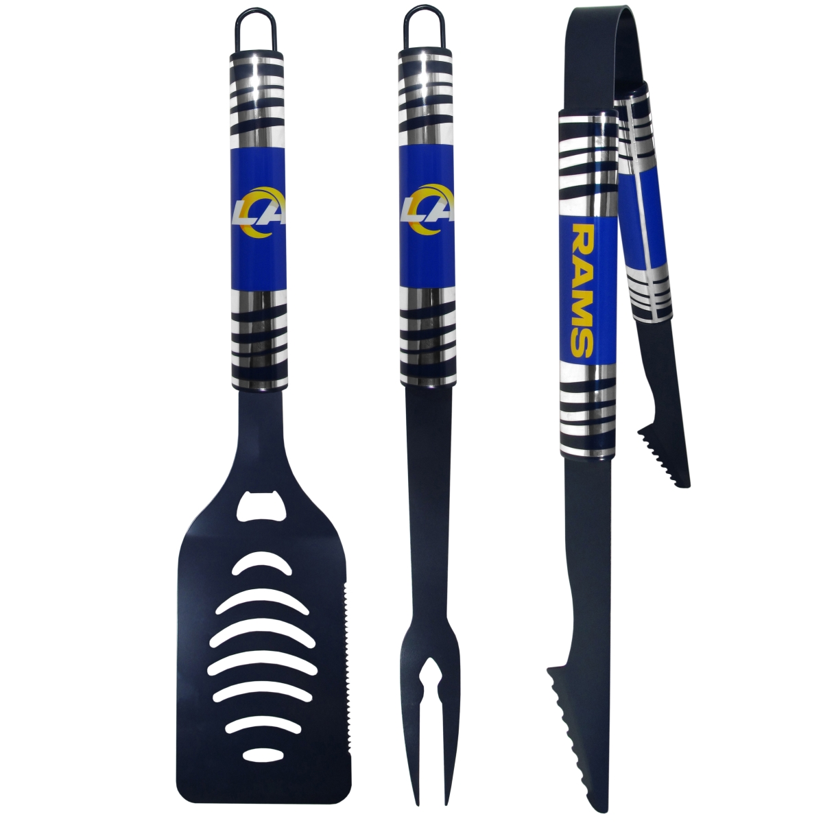 Siskiyou Sports F3CC130 Los Angeles Rams Color BBQ Tool Set - One Size - 3 Piece