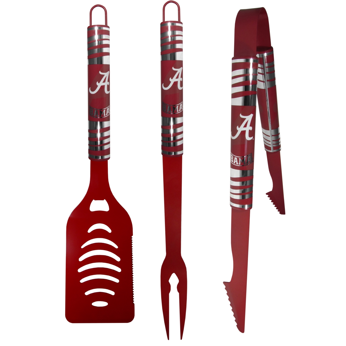 Siskiyou Sports C3CC13 Alabama Crimson Tide Color BBQ Tool Set - One Size - 3 Piece